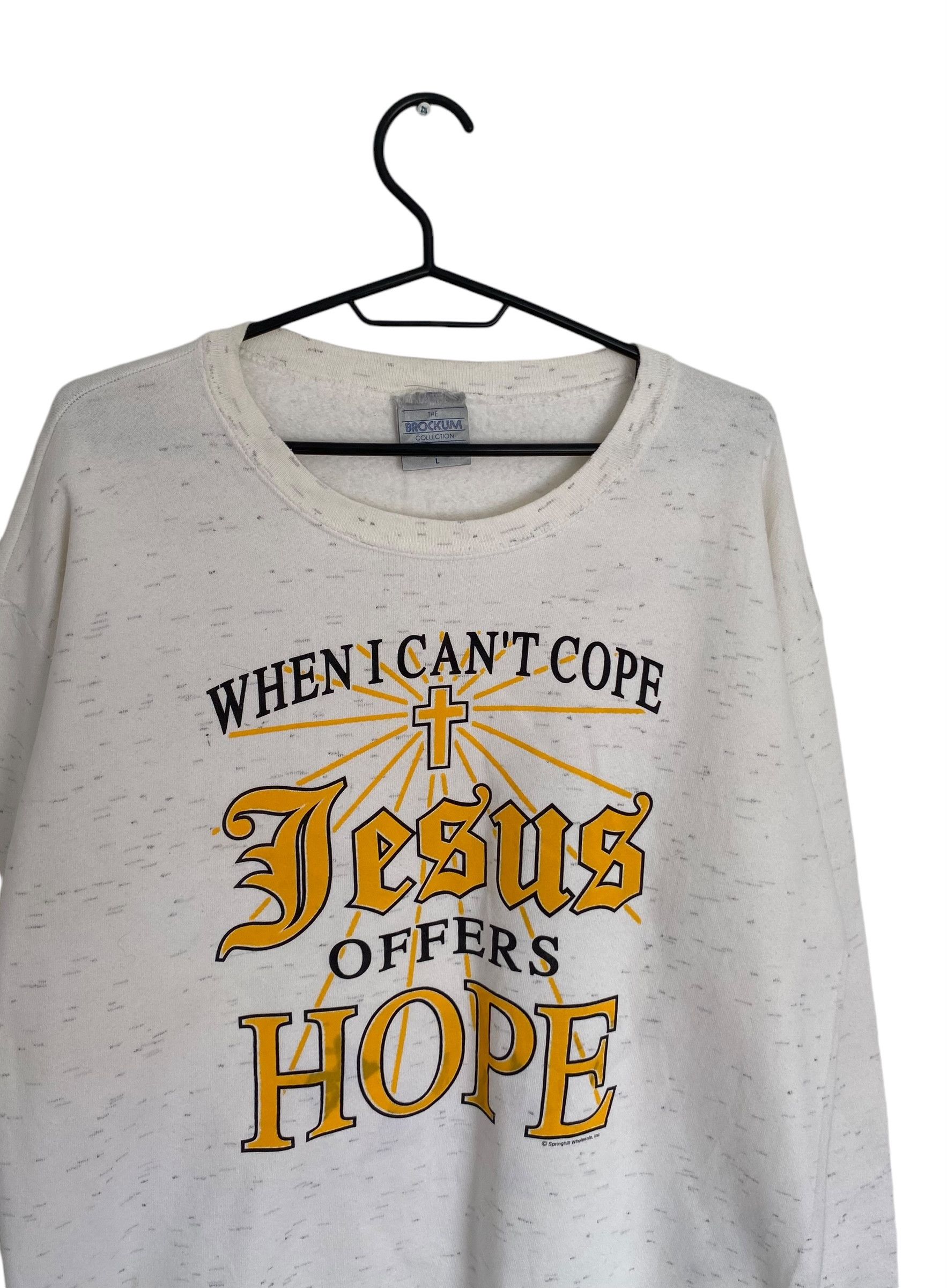 Brockum × Vintage 80s' Brockum Jesus crewneck Size US L / EU 52-54 / 3 - 4 Thumbnail