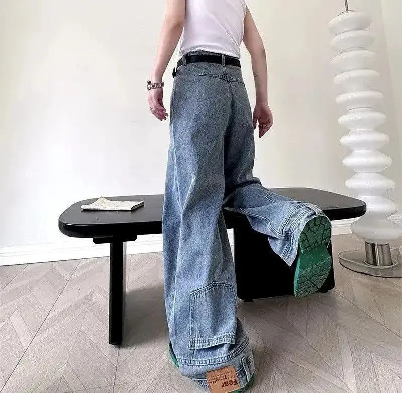 Japanese Brand Washed Wide Leg Style Baggy Jeans Daily Size US 32 / EU 48 - 5 Thumbnail