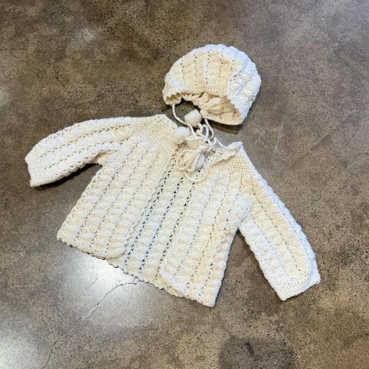 Designer Vintage Kids Knit Sweater and Hat Set Size US XXS / EU 40 - 2 Thumbnail