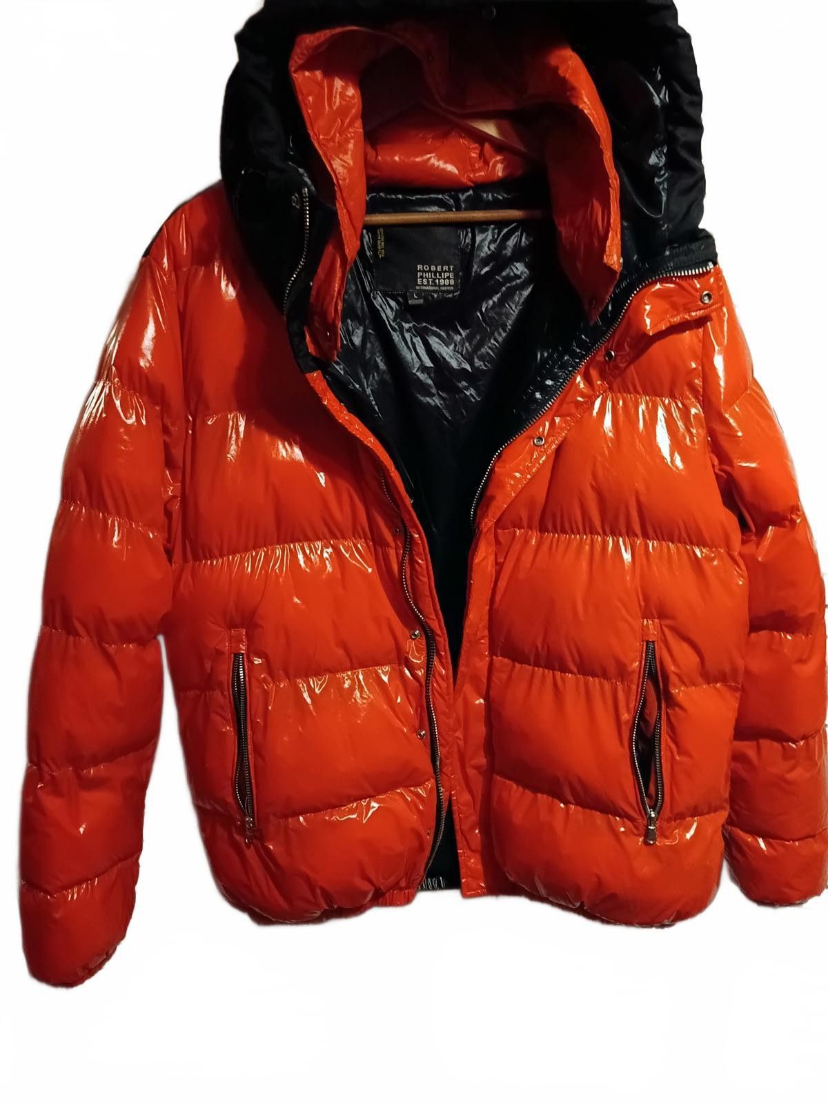 Other Robert Phillipe Men's Large Orange and Black Puffer Jacket Size US L / EU 52-54 / 3 - 1 Thumbnail