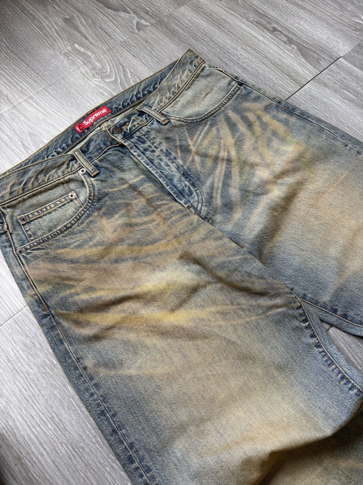 Supreme Supreme Dirty Indigo Denim Jeans FW25 Size US 32 / EU 48 - 7 Thumbnail