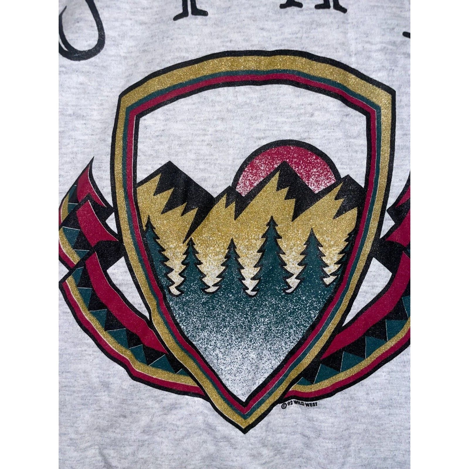 Signal Sport Vintage Utah Shirt State Mountain Gray Tee VTG 90s 1992 M Size US M / EU 48-50 / 2 - 4 Thumbnail