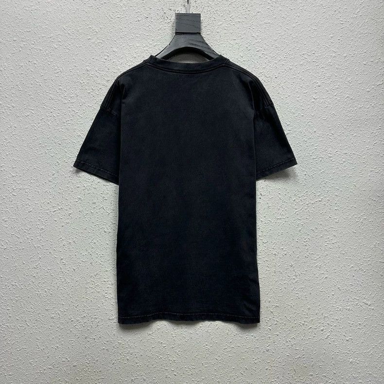 Balenciaga Balenciaga Washed Distressed Wheat Letter Short Sleeve Size US S / EU 44-46 / 1 - 2 Thumbnail