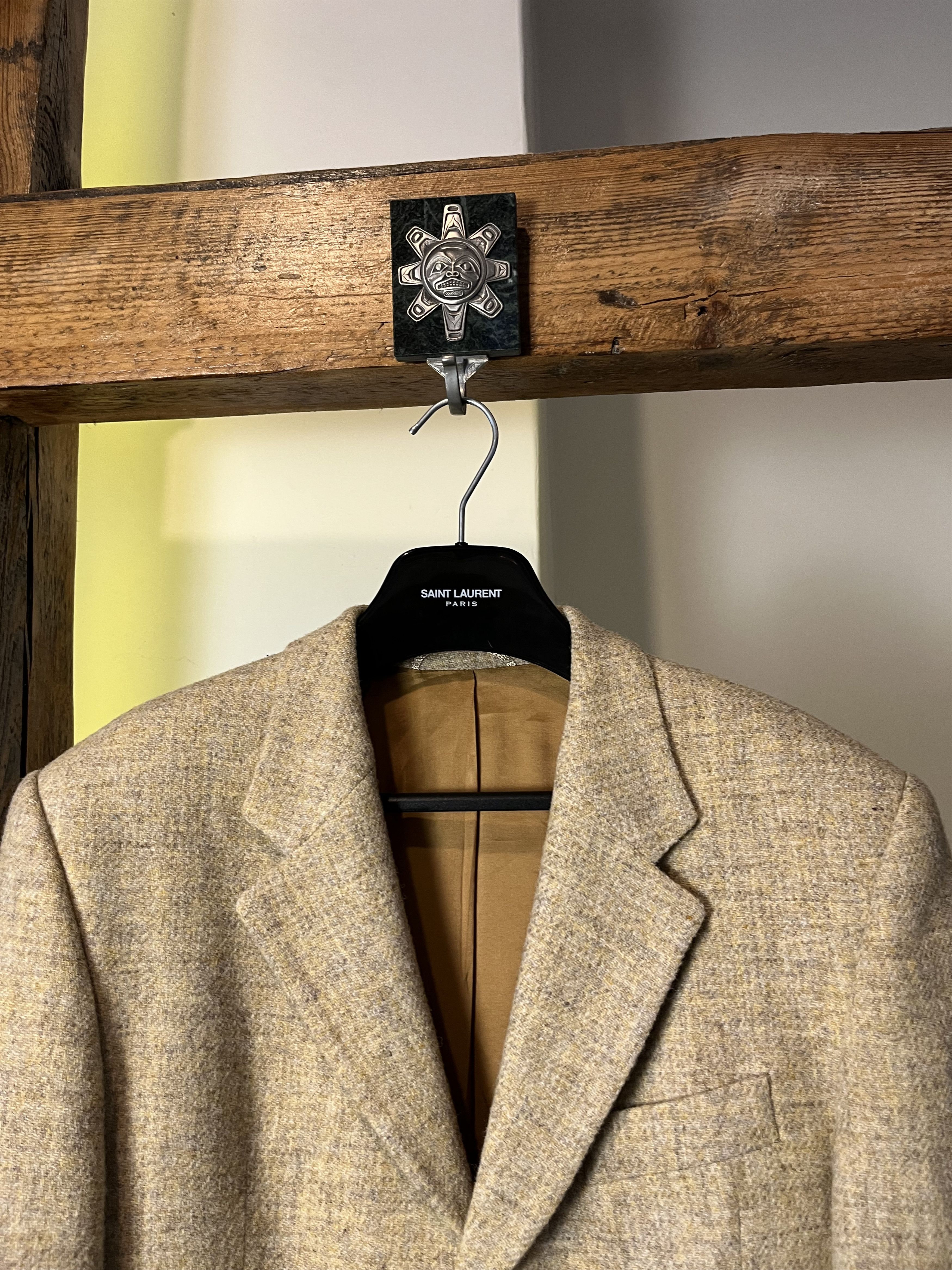 Harris Tweed × Vintage Vintage 90s Harris Tweed Sand Beige Wool Jacket Old Money Size US M / EU 48-50 / 2 - 3 Thumbnail