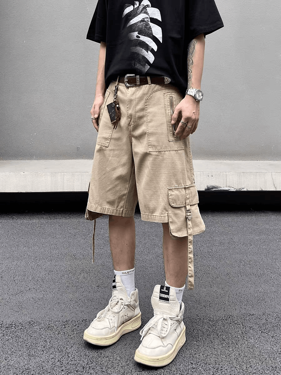 Japanese Brand Retro Hip Hop Multi-Pocket Loose Casual Shorts Size US 30 / EU 46 - 1 Thumbnail