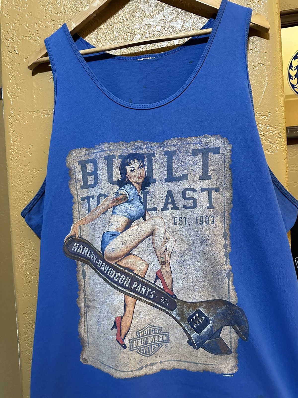 Harley Davidson × Vintage Harley Davidson Pinup Tank Top Shirt XL Y2K Size US XL / EU 56 / 4 - 1 Thumbnail