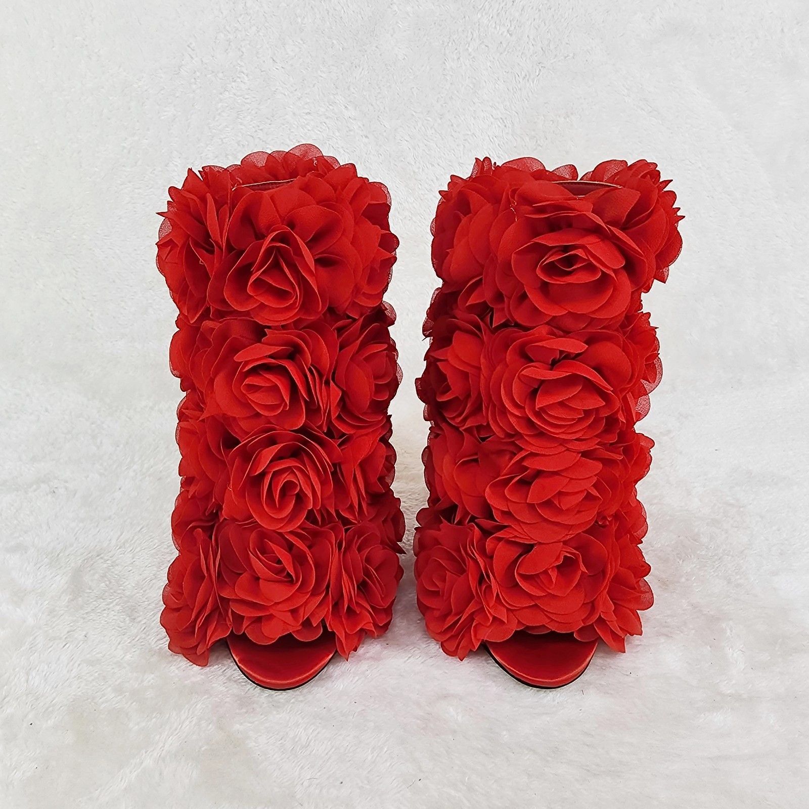 Other Beauty 3D Flowers Floral 4" High Heel Xoanna Elegant Ankle B Size US 8 / IT 38 - 5 Thumbnail