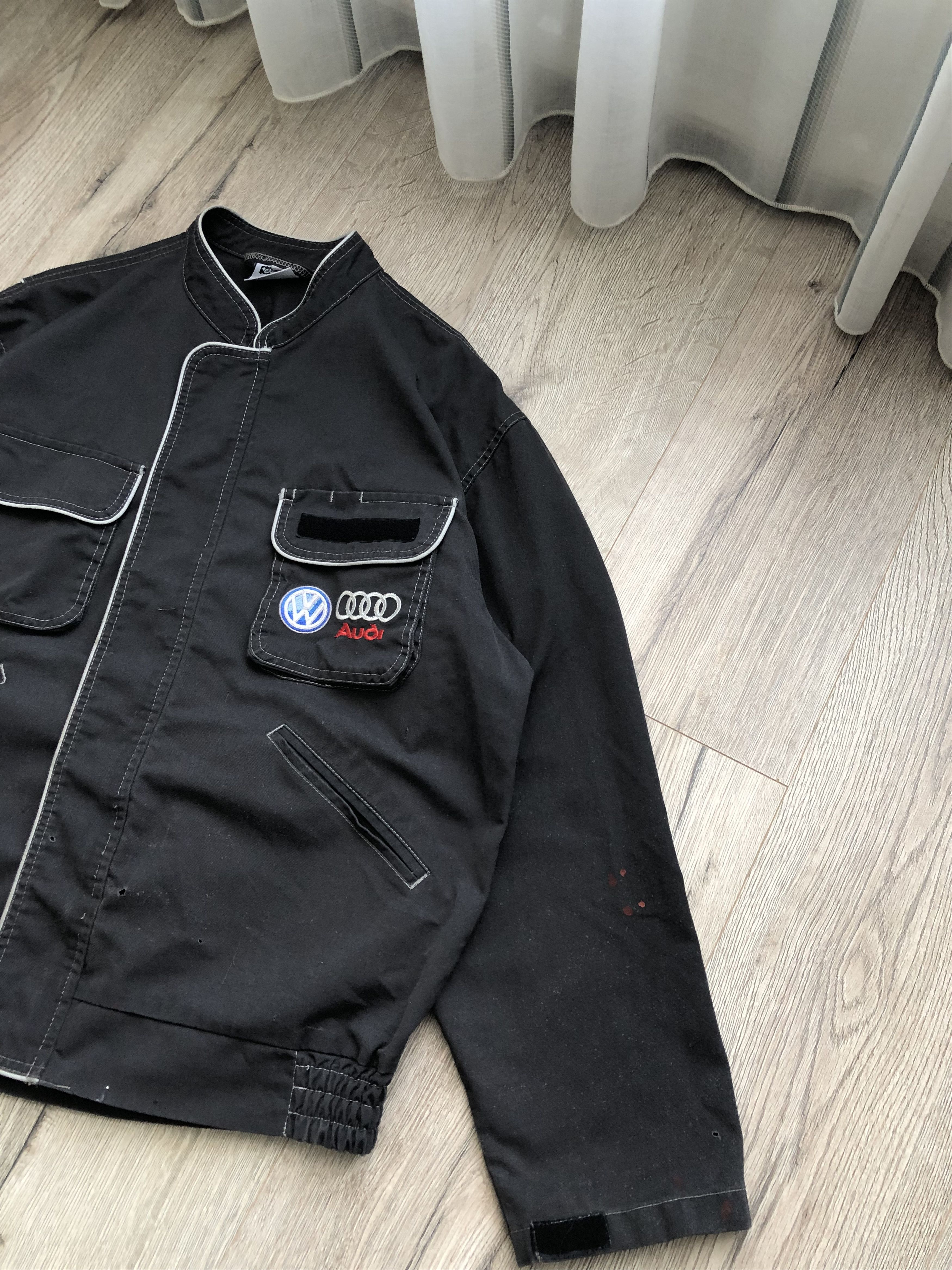 image of Audi Vag Racing Bomber Jacket Vintage in Grey, Men's (Size Medium)