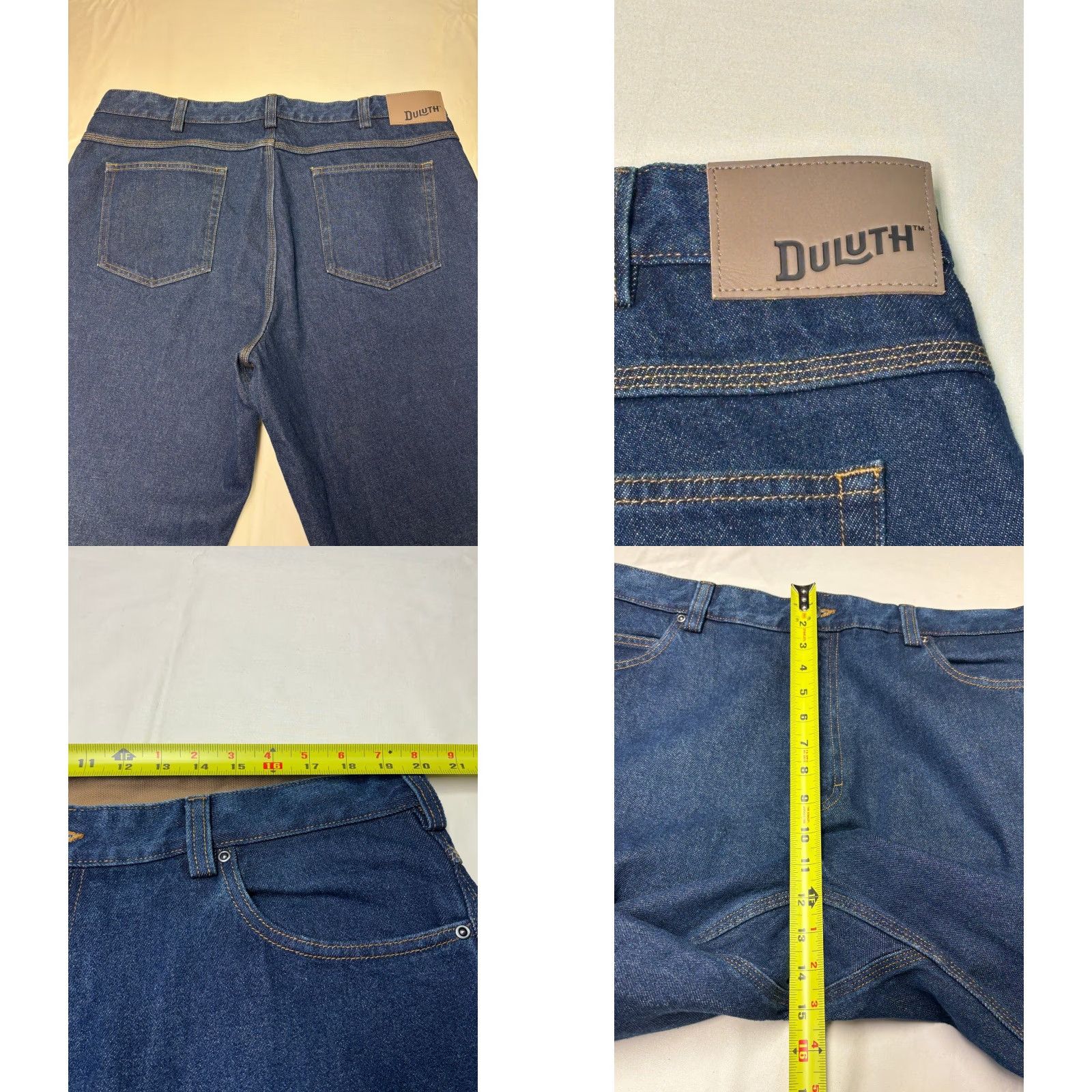 Duluth Trading Company Duluth Trading Co Mens Jeans 40x30 Relaxed Fit Dark Wash Denim Zipper 5-Pocket Logo Button Zip Straight Mens Size US 40 / EU 56 - 8 Thumbnail