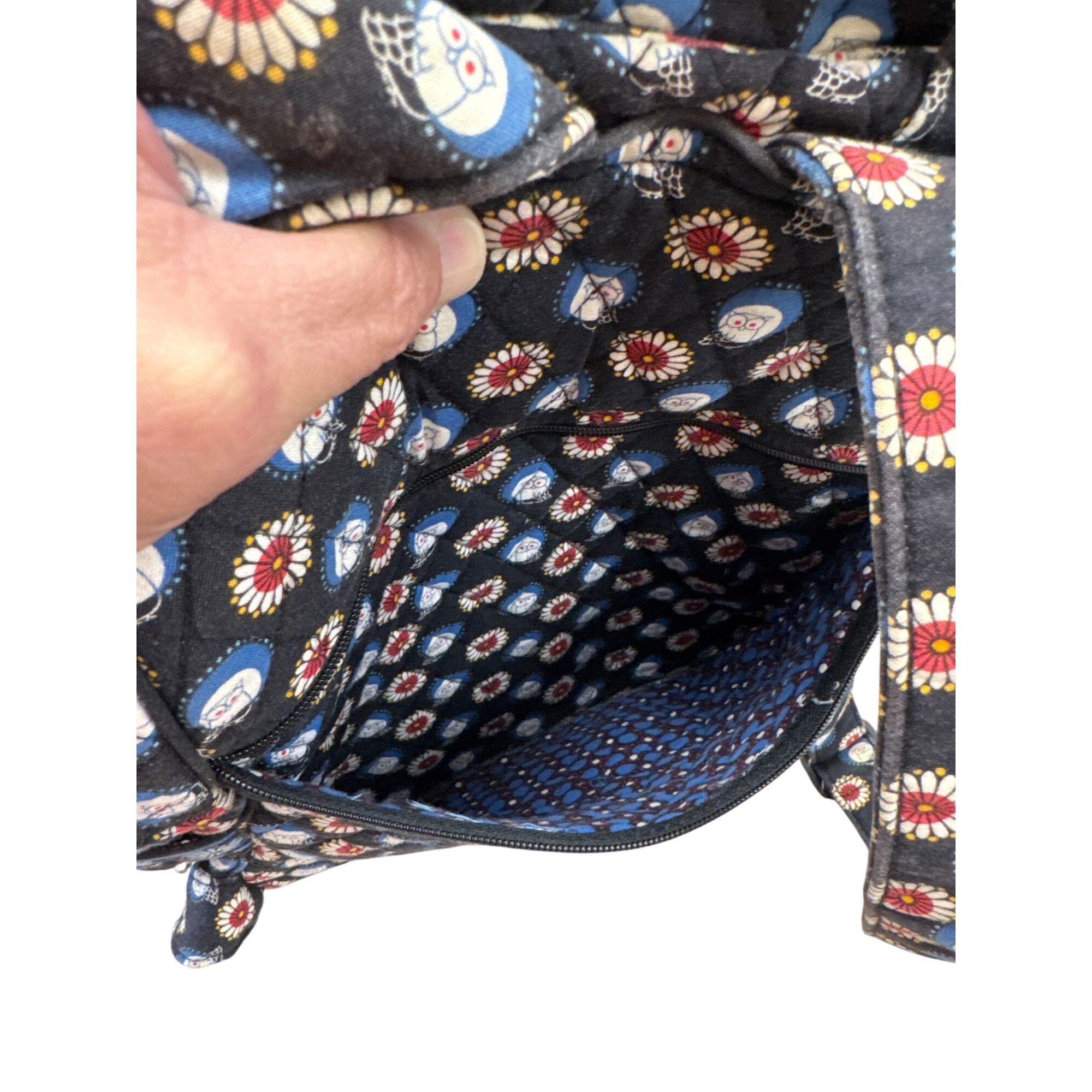 Vera Bradley Vera Bradley blue Owl & Floral Print Quilted Backpack 16" x Size ONE SIZE - 9 Thumbnail