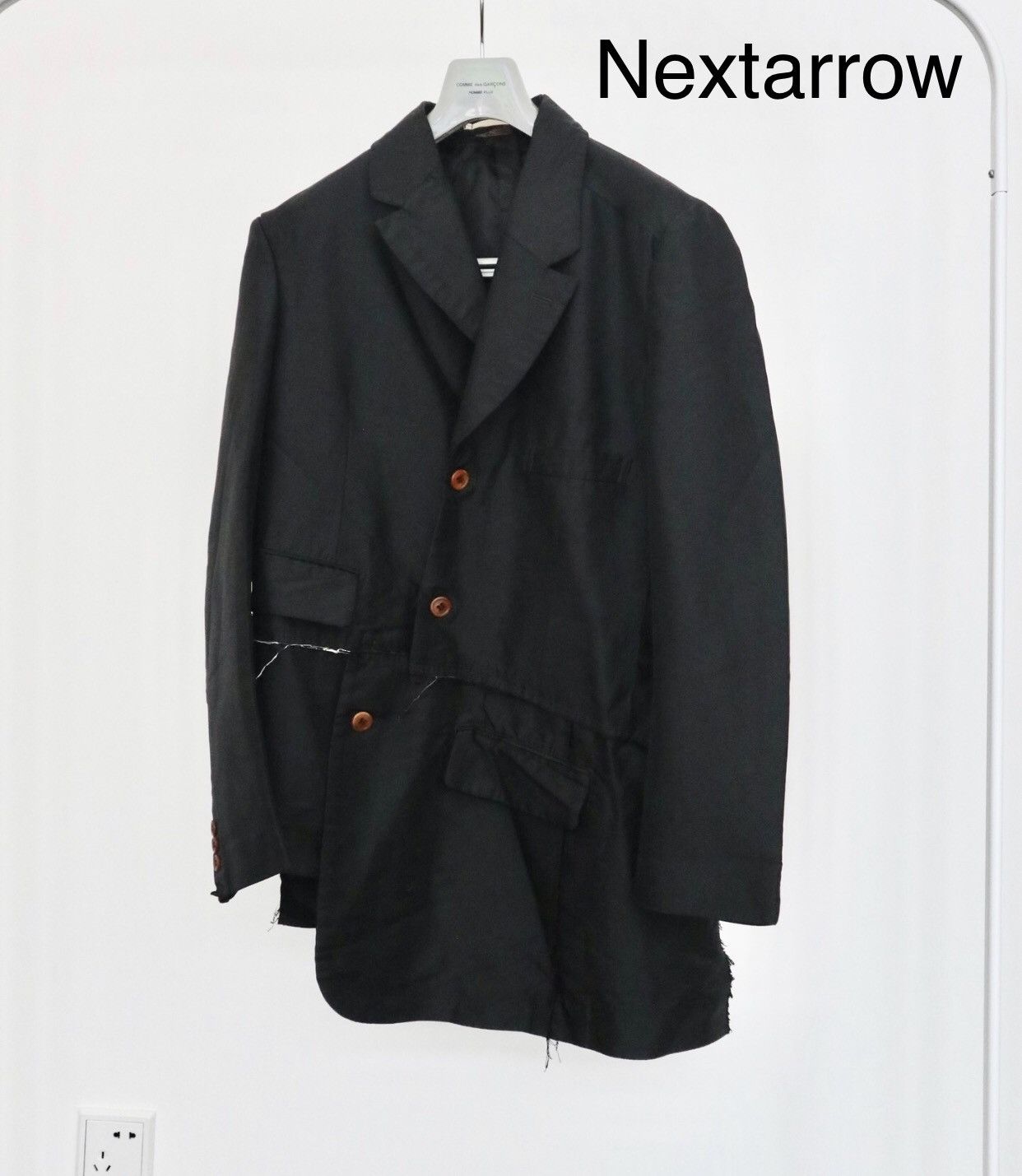 Black displaced deconstruction suit 2412-Nextarrow