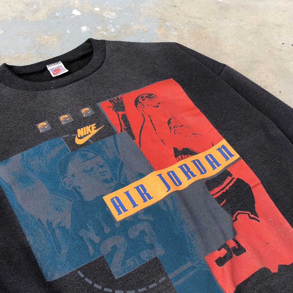 Nike Vintage Nike Air Jordan Michael Jordon Sun Faded Sweatshirts Size US L / EU 52-54 / 3 - 3 Thumbnail