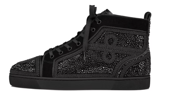 Christian Louboutin o1s1wg111224 Louisario Flat Suede in Black Size US 8 / EU 41 - 1 Preview