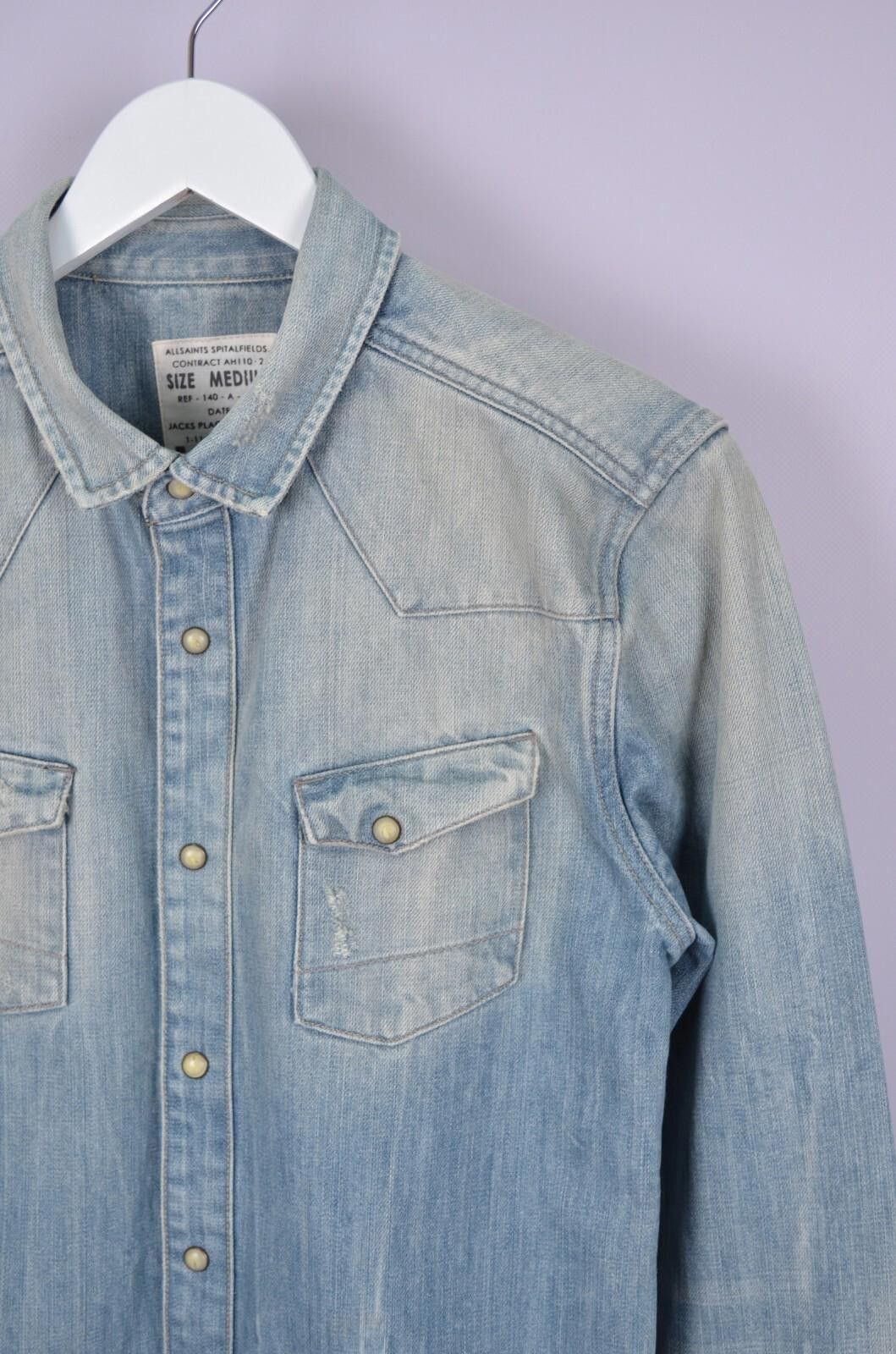 Allsaints All Saints Lou Denim Mens Shirt Long Sleeve Size S Designer Size US S / EU 44-46 / 1 - 4 Thumbnail