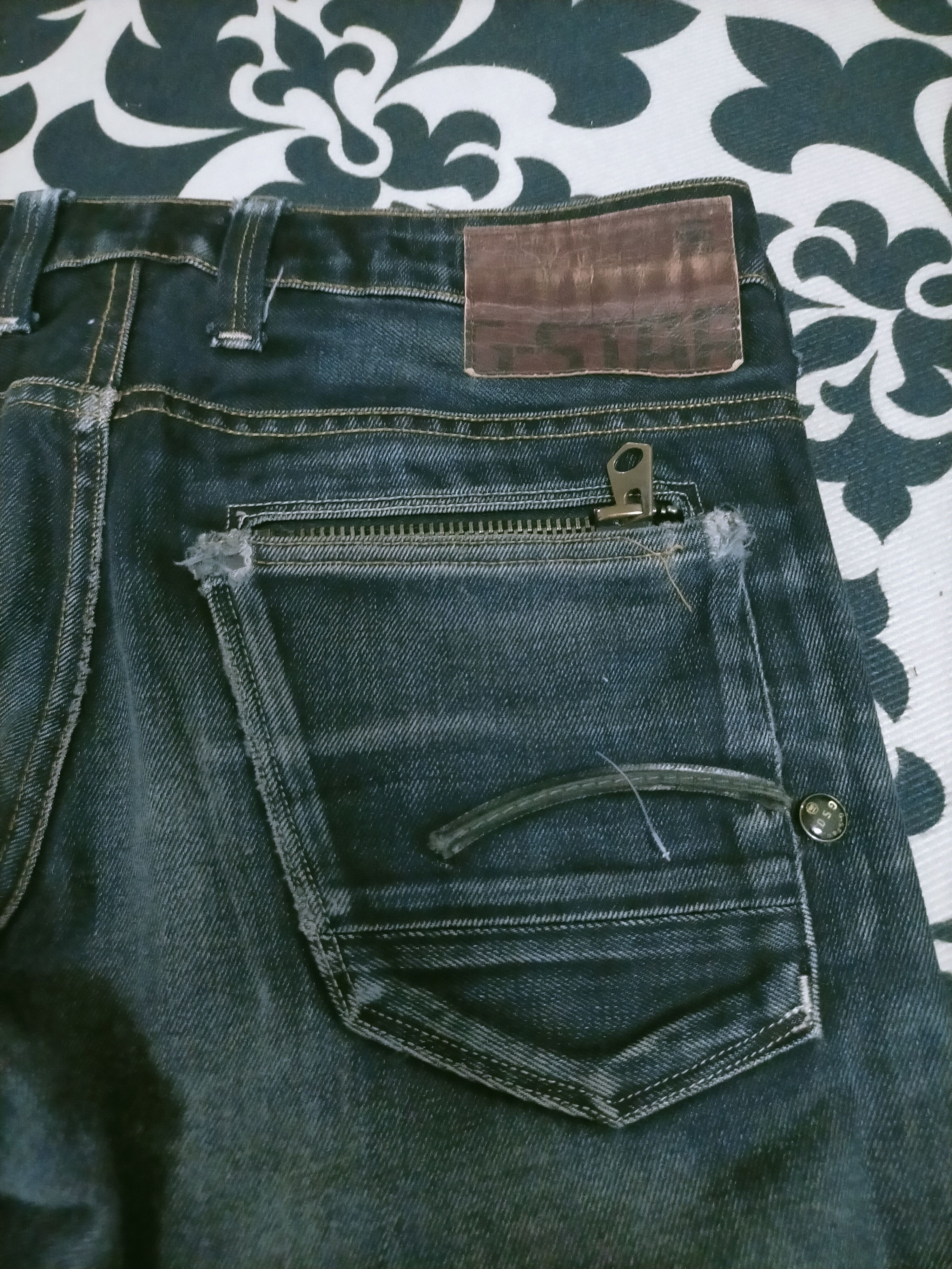 G-Star × Japanese Brand 🔥Gstar Raw Denim Mudwash Distressed Jeans Size US 31 - 10 Thumbnail