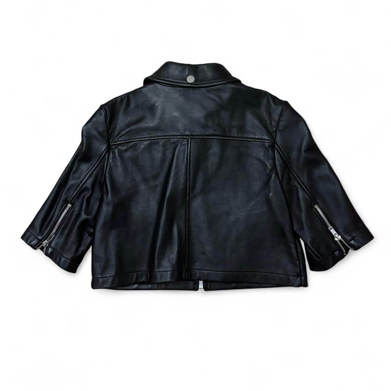 Maje Maje Cropped Leather Biker/Moto Jacket Size XS / US 0-2 / IT 36-38 - 2 Thumbnail