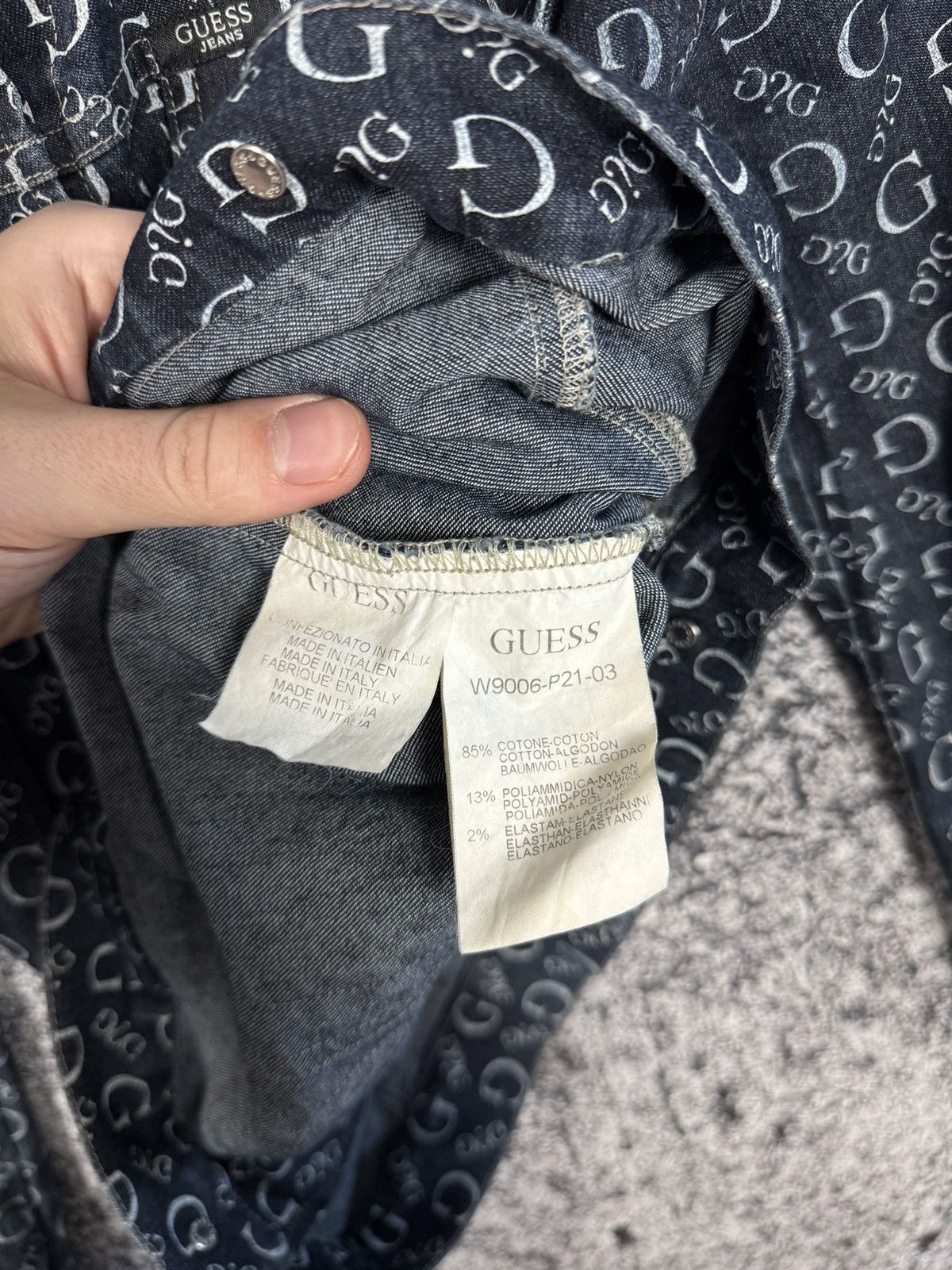 Guess GUESS Vintage Denim Jacket Monogram Logo Italy Size L Size L / US 10 / IT 46 - 8 Thumbnail
