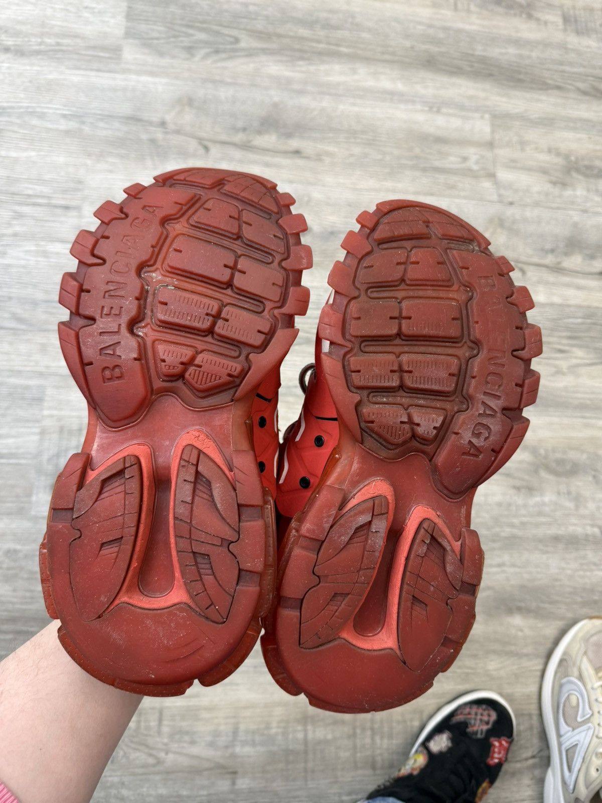 Balenciaga Balenciaga Track Runner Clear Sole - Red Size US 8 / EU 41 - 6 Thumbnail