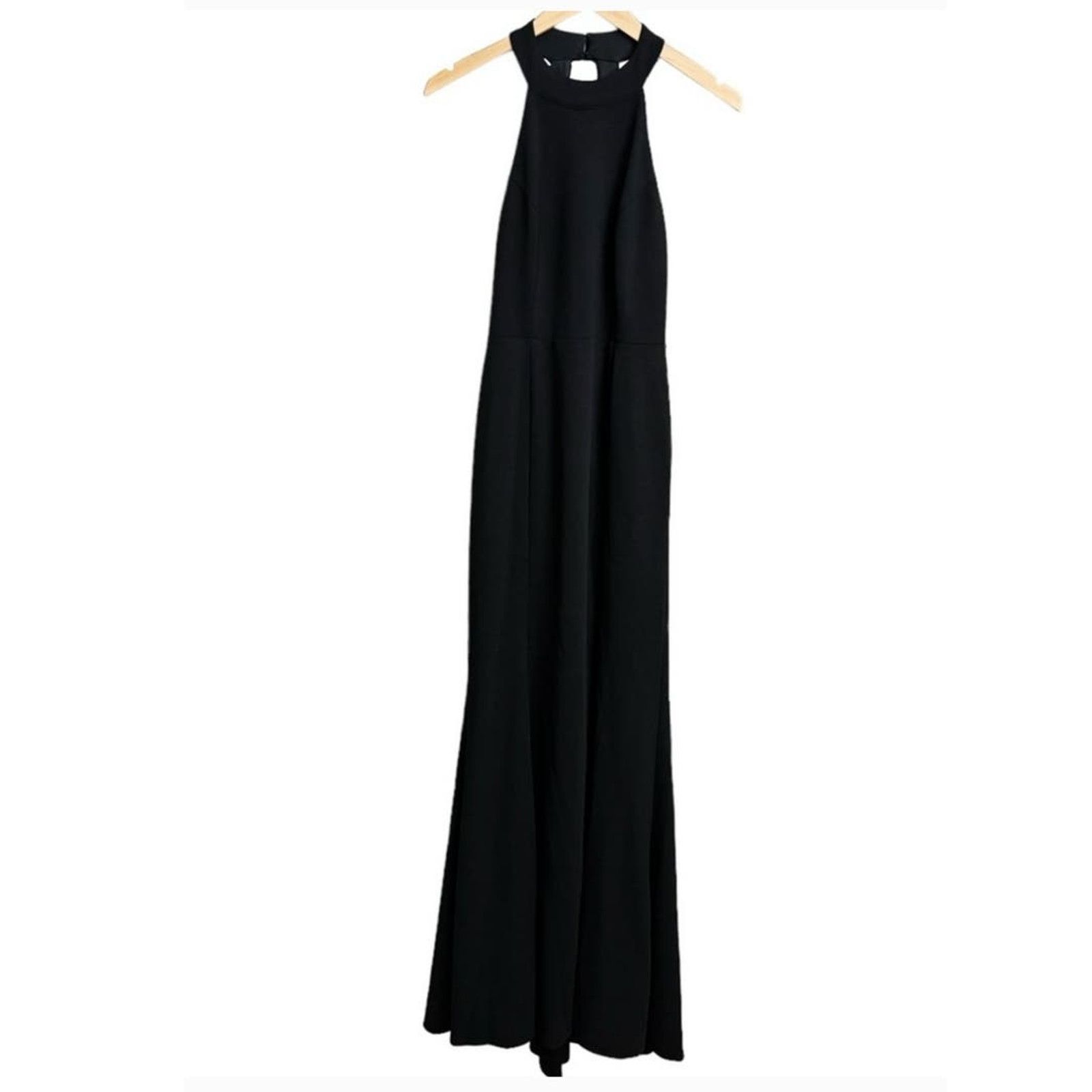 Anthropologie New BHLDN Lennox Halter Open-Back Side-Slit Stretch Gown 16 Size XXL / US 16-18 / IT 52-54 - 6 Thumbnail