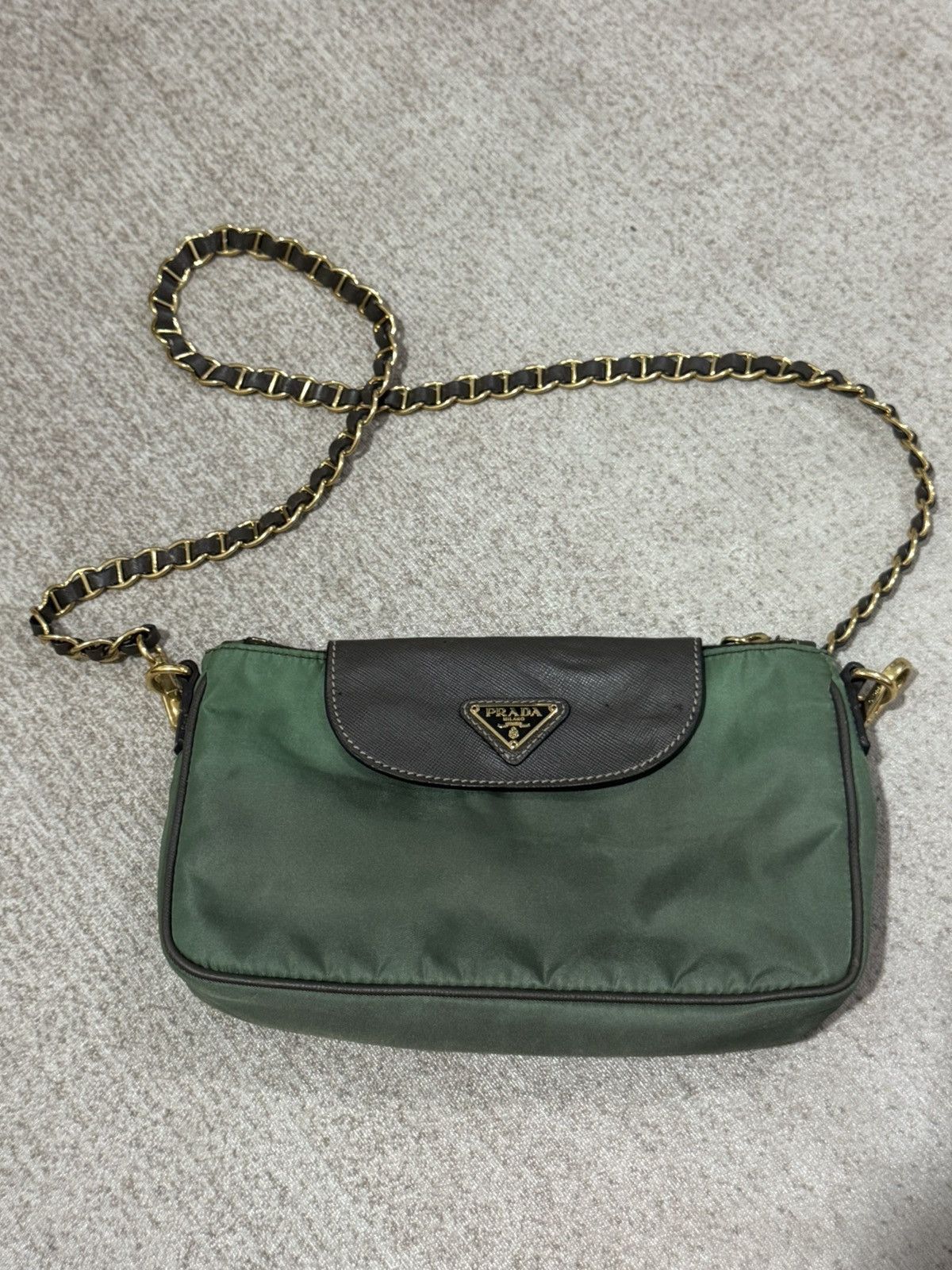 Prada Prada shoulder beg nylon green Size ONE SIZE - 11 Thumbnail