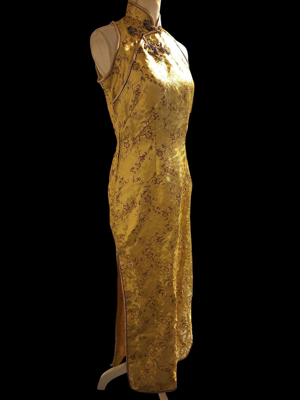 Other Chinatown Elegant Gold Sleeveless Midi Dress Size S / US 4 / IT 40 - 5 Thumbnail