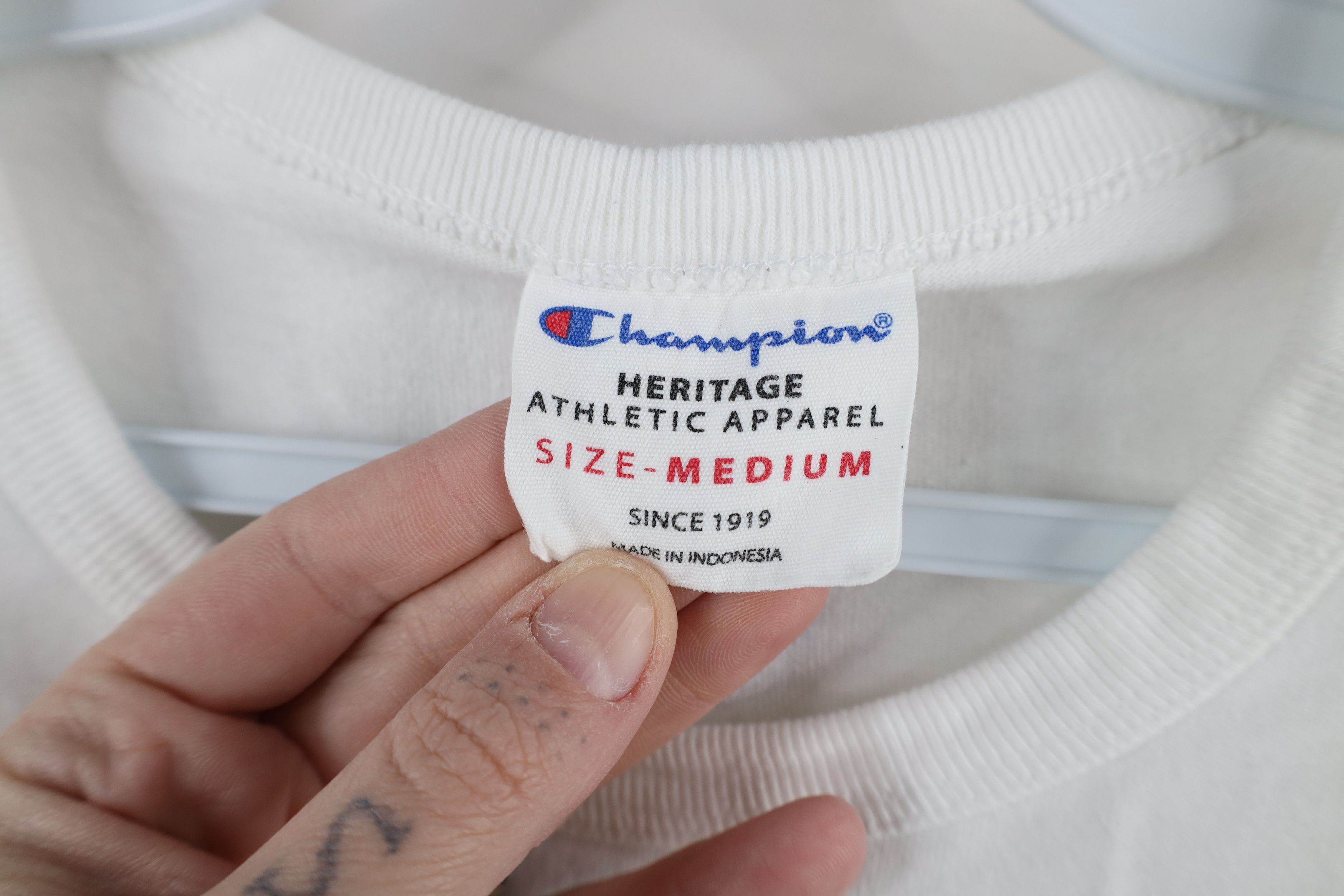 Champion × Vintage Champion x Timberland Spell Out Long Sleeve T-Shirt White Size US M / EU 48-50 / 2 - 8 Thumbnail