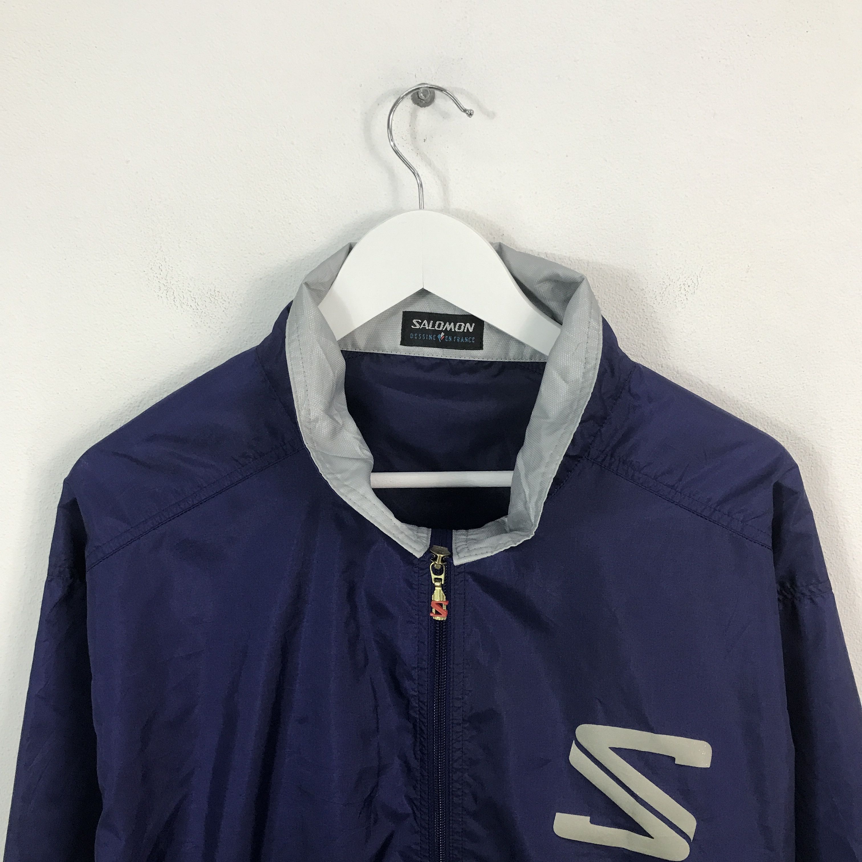 Japanese Brand × Salomon × Vintage Rare Salomon Windbreaker zipper jacket Size US M / EU 48-50 / 2 - 2 Thumbnail