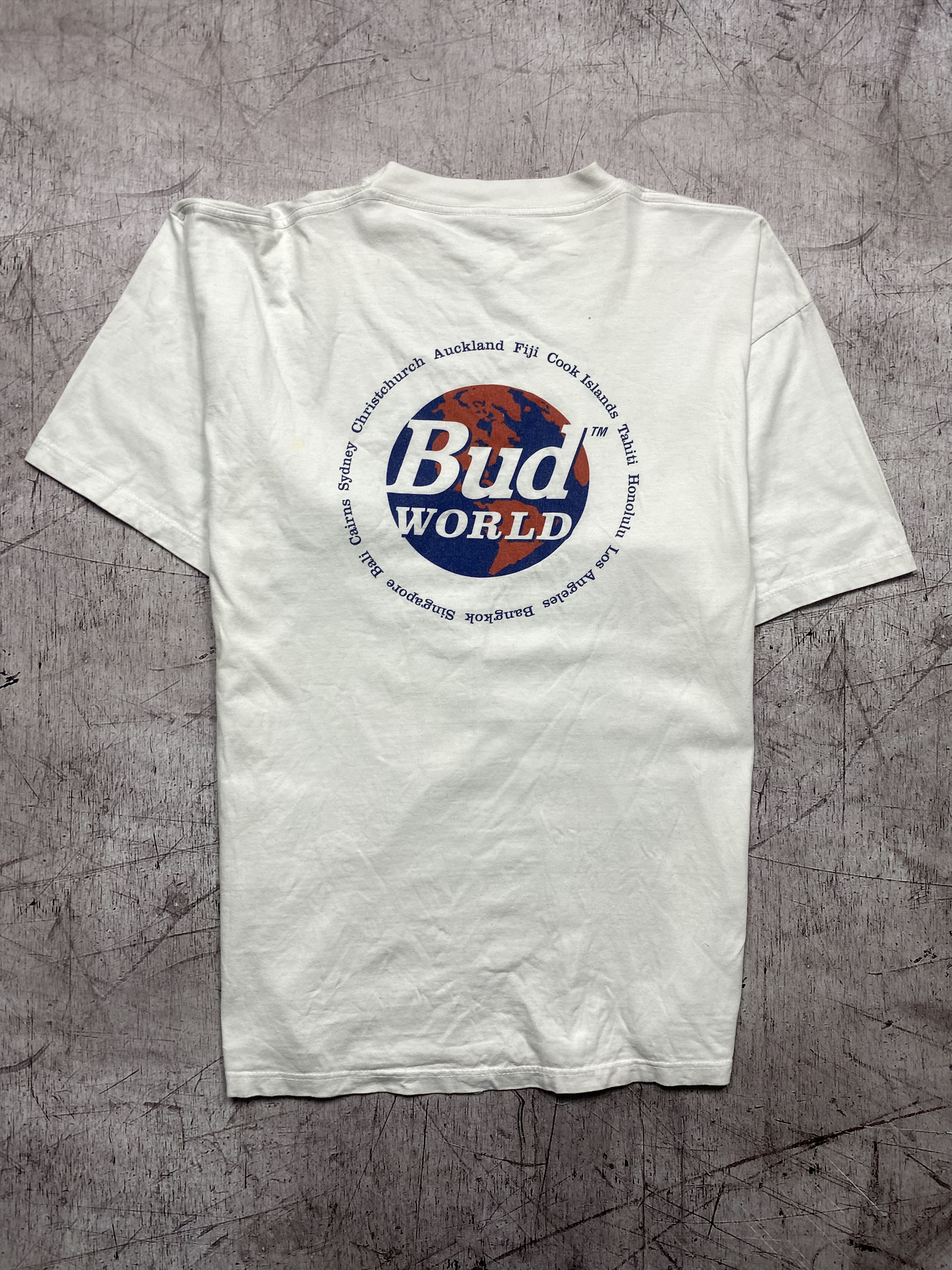 Budweiser × Vintage Budweiser Vintage Bud World t-shirt tee Size US XL / EU 56 / 4 - 1 Thumbnail