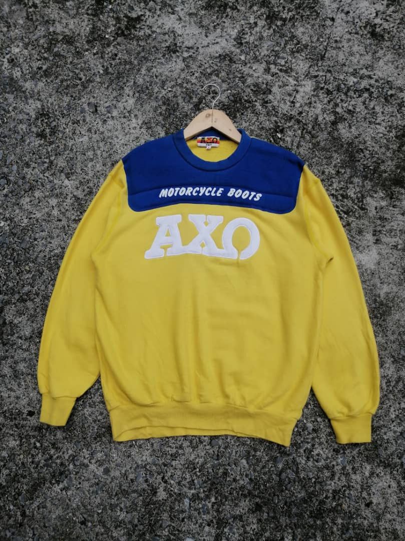 image of Axo Racing Sports Gear Sweatshirt in Yellow/Blue, Men's (Size Medium)