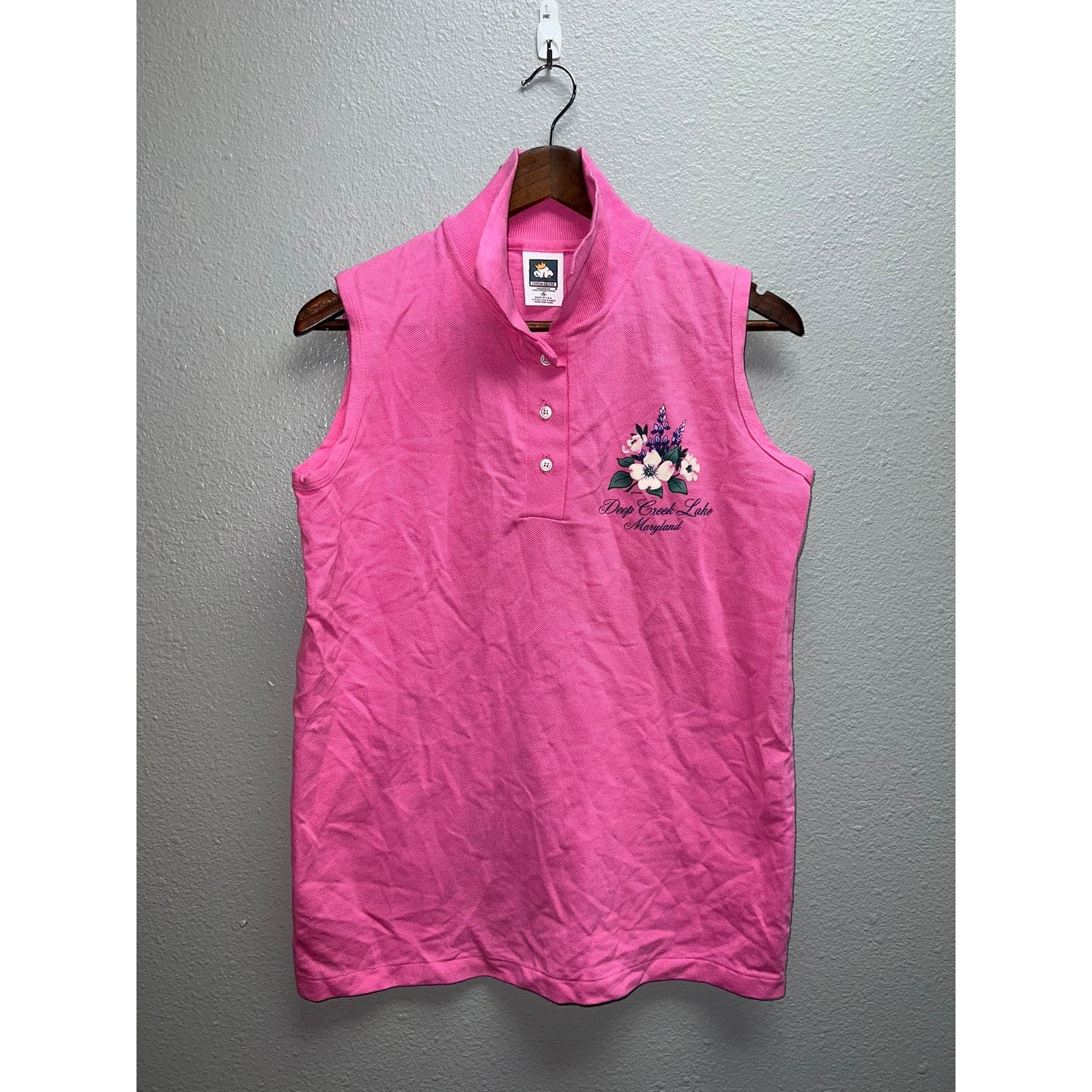 Anvil Vintage Deep Creek Lake Top Shirt Maryland Pink Tee VTG S Size S / US 4 / IT 40 - 1 Thumbnail