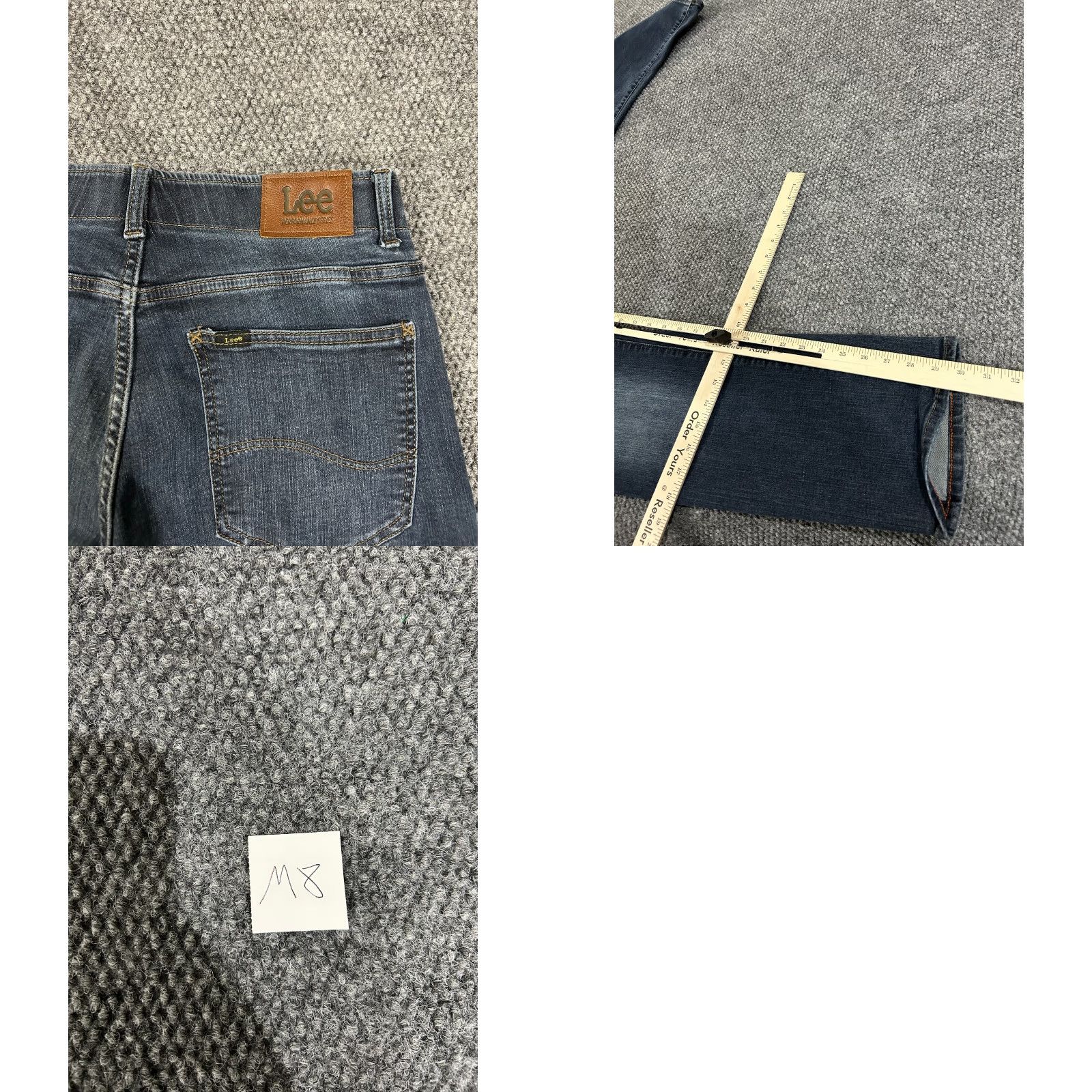 Lee Lee Extreme Motion Jeans Mens 32x30 Blue Denim Slim Straight Fit Stretch 5-Pocket Zipper Pocket Lee American Jeans Regular Mens Size US 32 / EU 48 - 8 Thumbnail