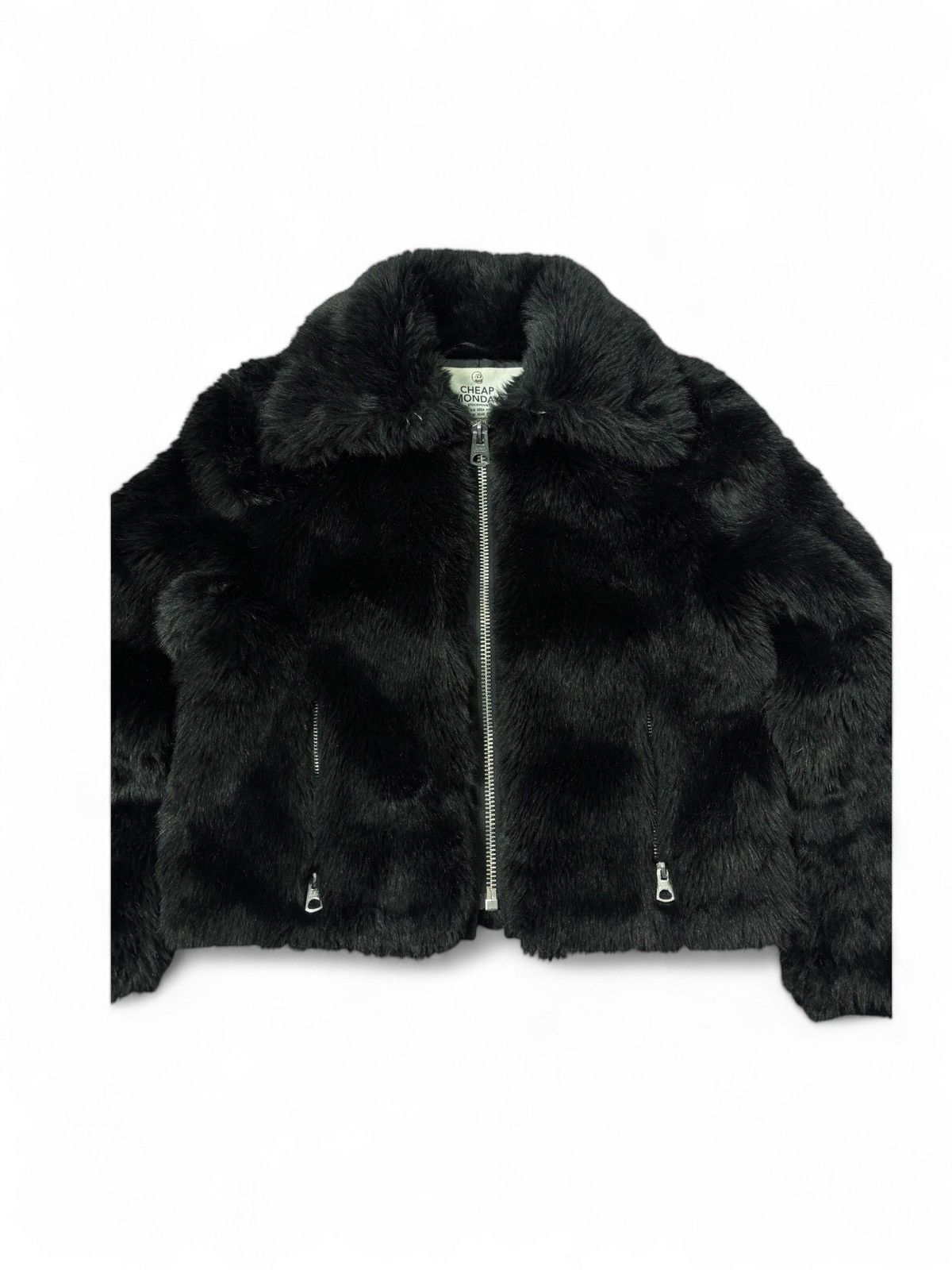 Cheap Monday × Vintage Cheap Monday Faux fur cropped jacket Size XS / US 0-2 / IT 36-38 - 3 Thumbnail