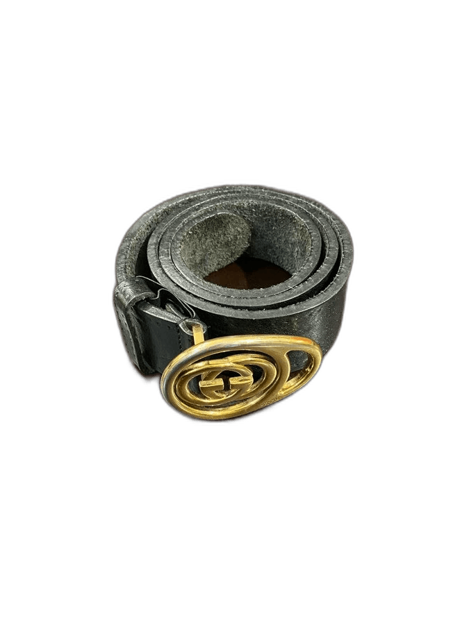 Gucci Gucci Leather Belt with Logo Buckle-2505 Size ONE SIZE - 1 Thumbnail