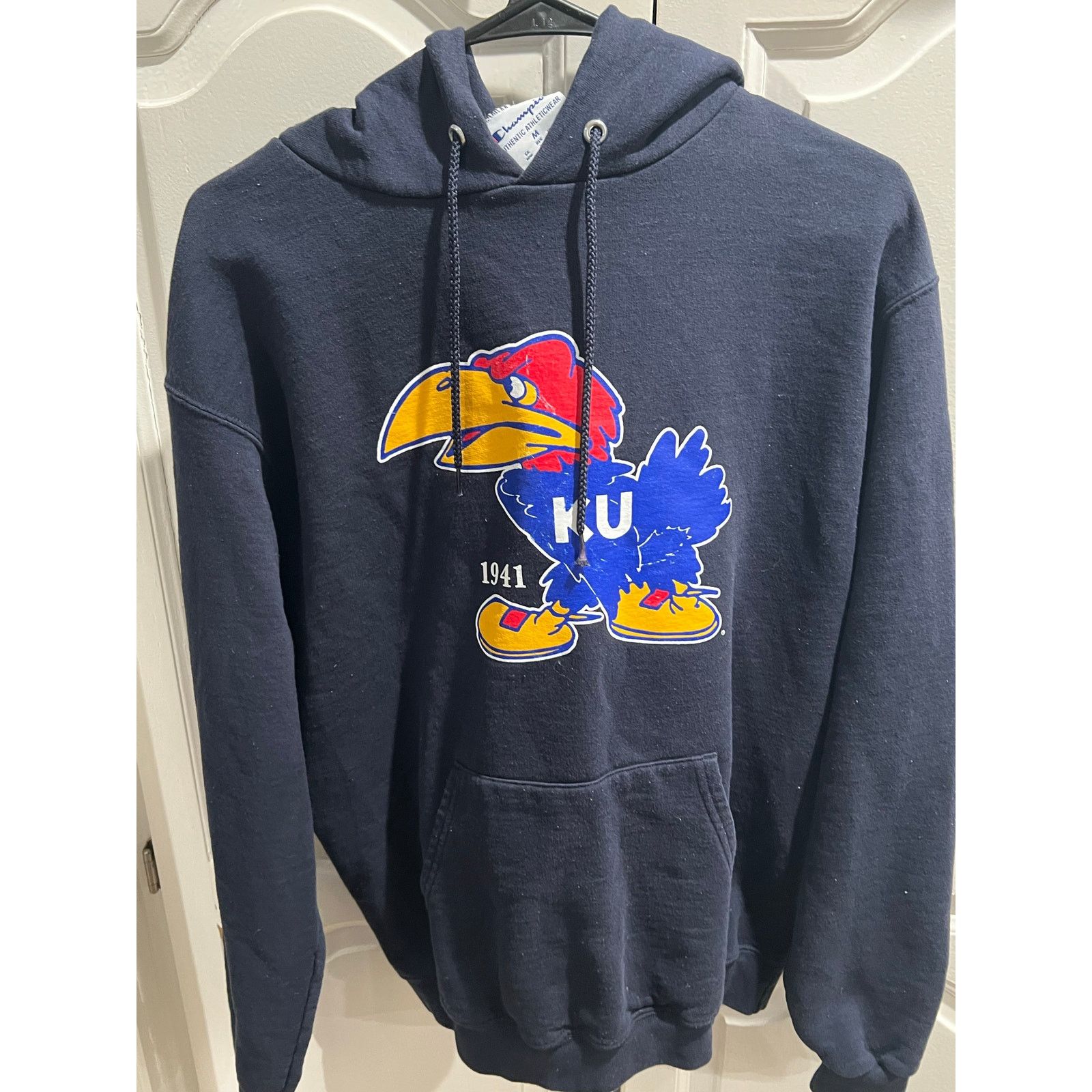 Champion Champion KU Jayhawks Hoodie Women Kansas Pullover Sweatshirt Size M / US 6-8 / IT 42-44 - 5 Thumbnail