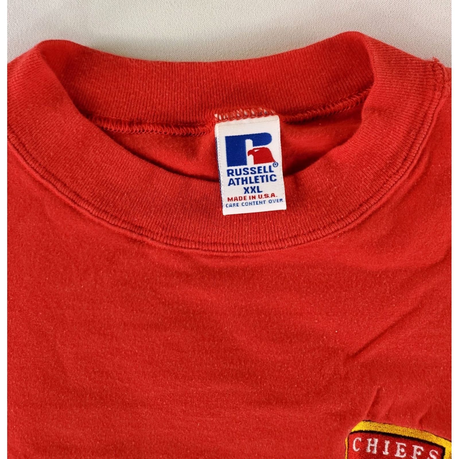 Russell Athletic VINTAGE Russell Athletic Kansas City Chiefs Long Sleeve T Shirt Mens 2XL Red Size US XXL / EU 58 / 5 - 4 Thumbnail