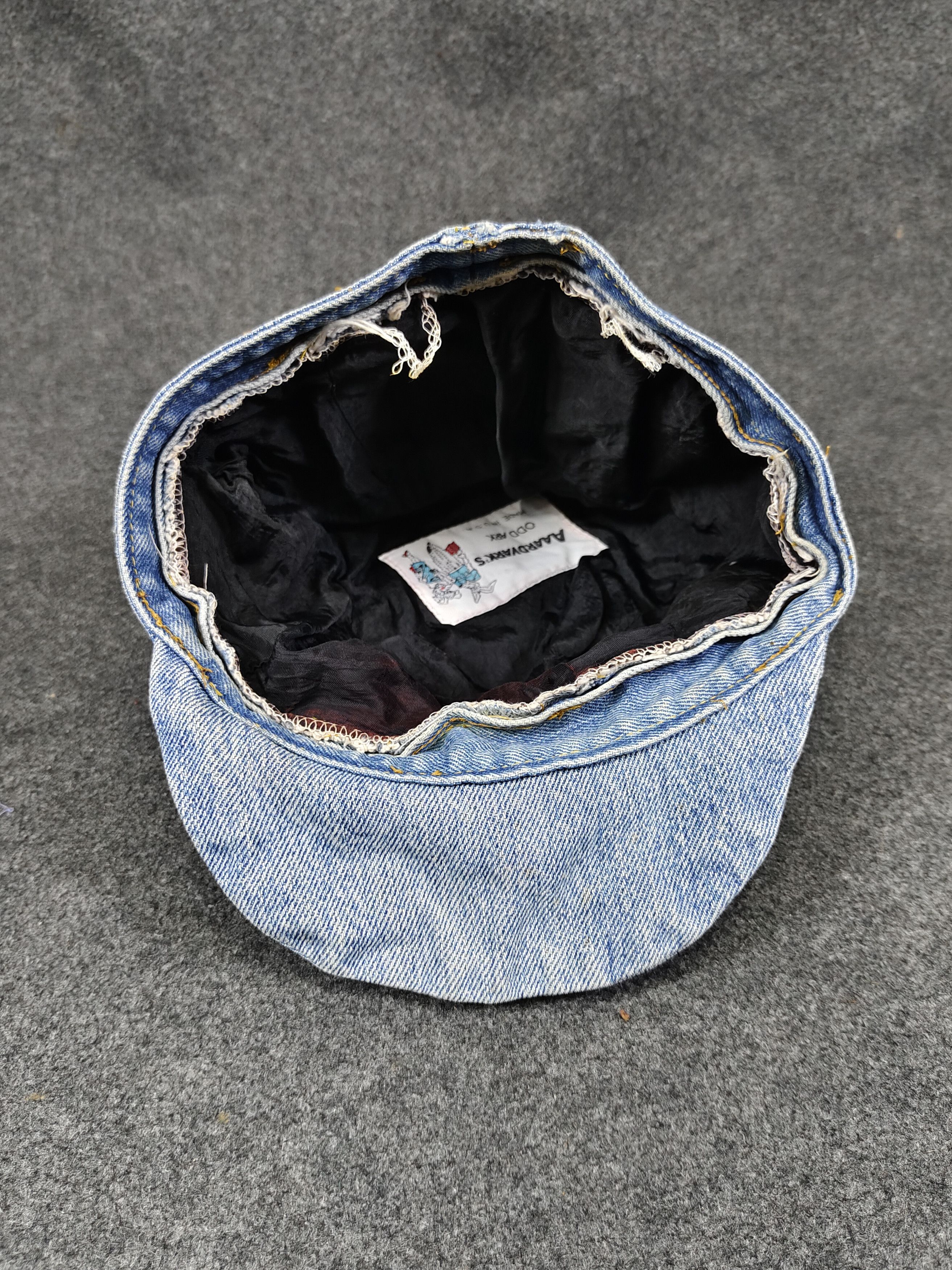 Levi's Vintage Clothing RARE🔥90s AAARDVARK’S Rebuild Levi’s 501 Denim Panel Newsboy Size ONE SIZE - 6 Thumbnail
