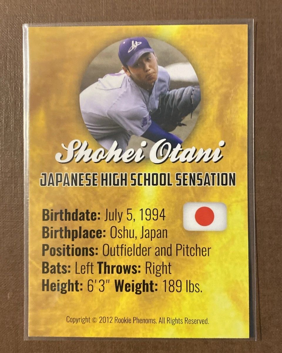 Other Sports Card: High School Sensation Shohei Otani Size ONE SIZE - 1 Thumbnail