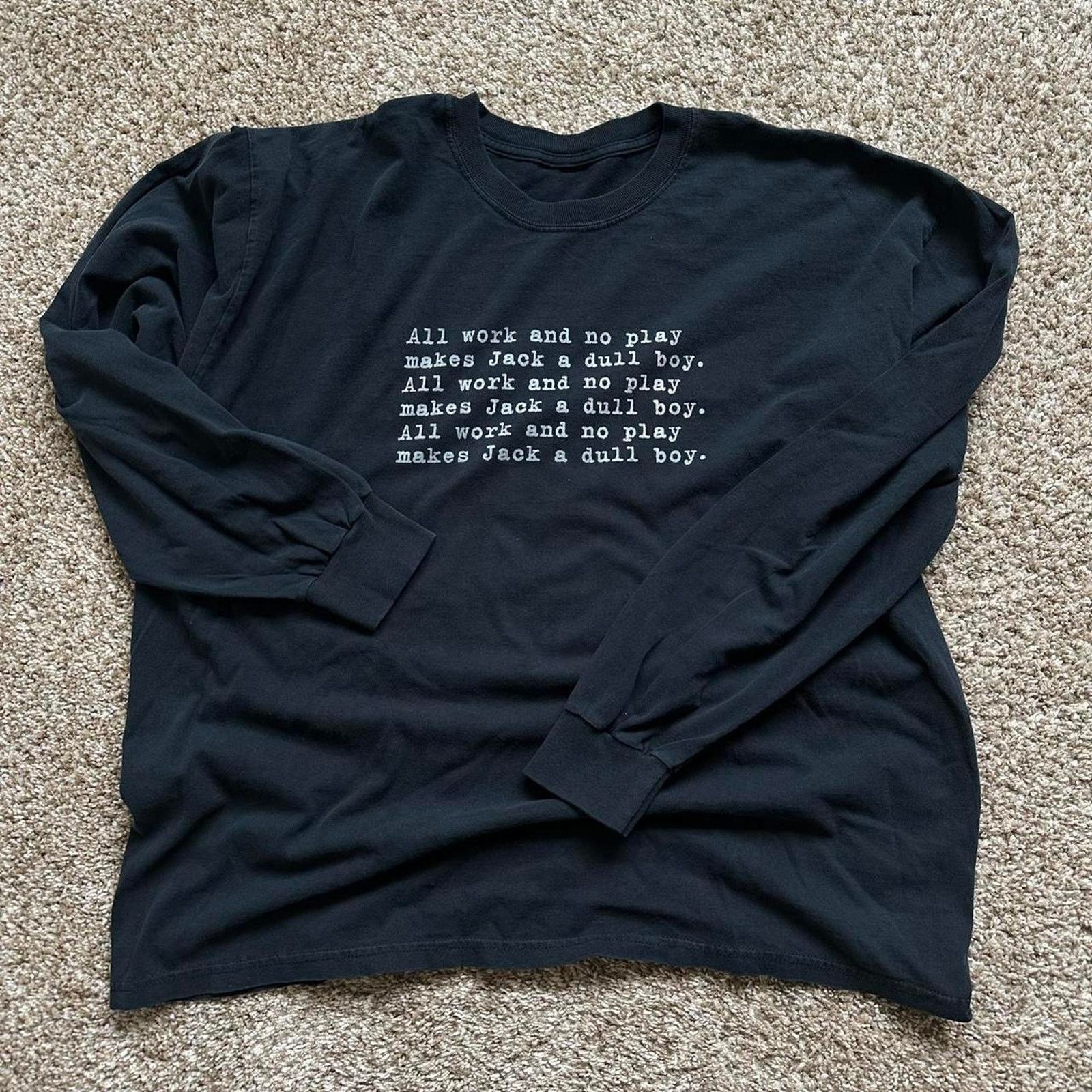 Vintage Vintage 90s The Shining Jack Nicholson Movie Longsleeve Size US XL / EU 56 / 4 - 4 Thumbnail