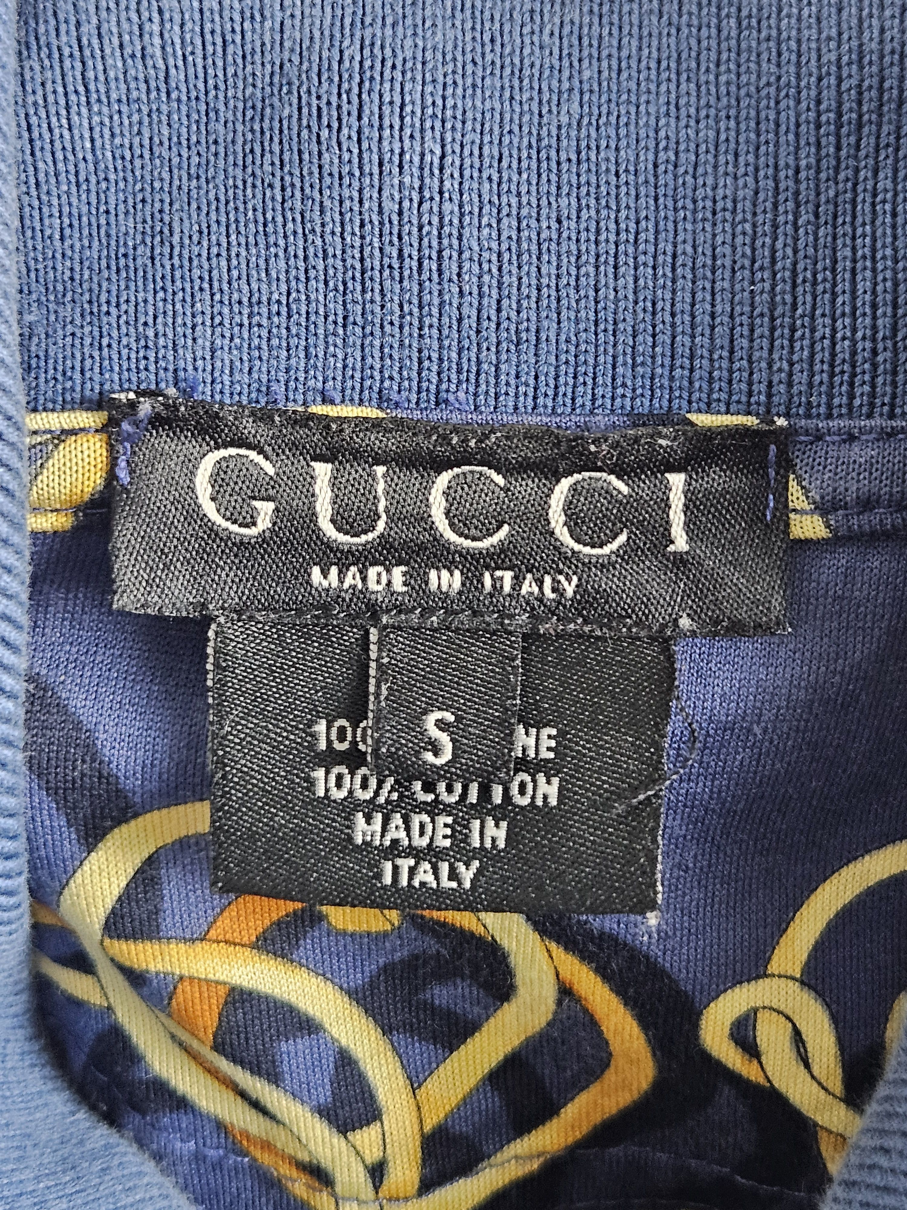Gucci Vintage Gucci Italy Chain Polo Tee Size US S / EU 44-46 / 1 - 4 Thumbnail