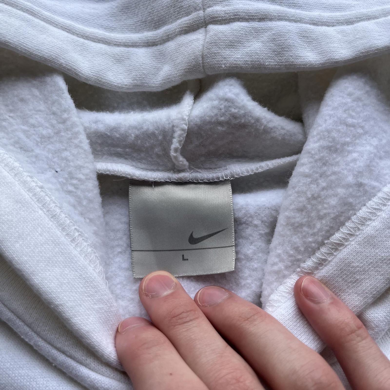 Nike × Vintage Vintage Y2K Nike Grunge Embroidered Cropped Center Hoodie Size L / US 10 / IT 46 - 3 Thumbnail