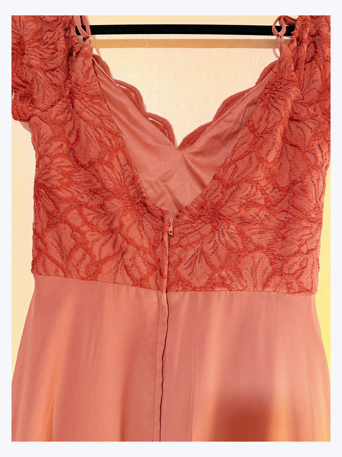 Other Celebrate DB Studio Lace Bodice Gown– Rust Red Elegance Size M / US 6-8 / IT 42-44 - 7 Thumbnail