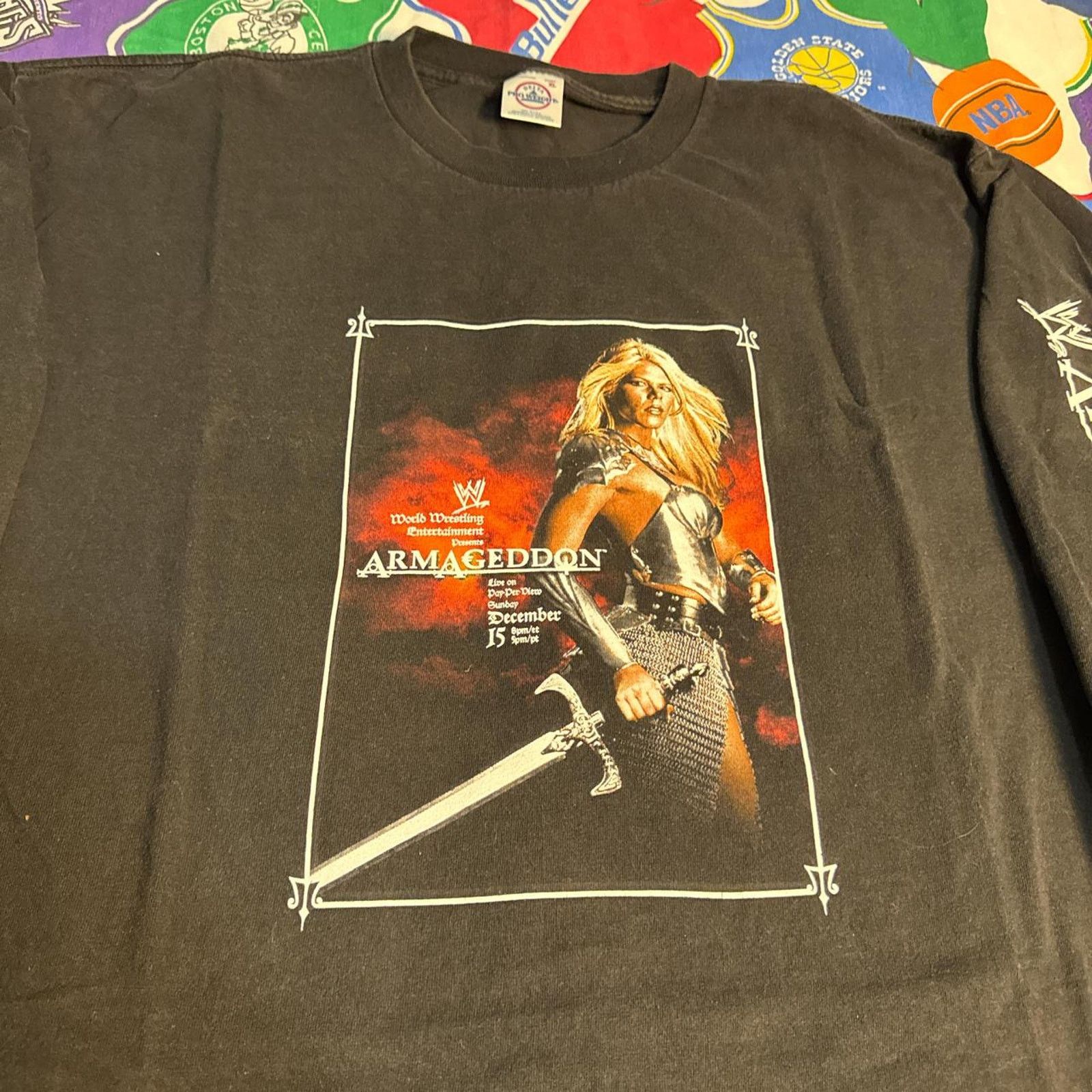 Vintage × WWE × WWF Vintage 2002 WWE Armageddon POV Torrie Wilson Wrestling Tee Size US XL / EU 56 / 4 - 3 Thumbnail