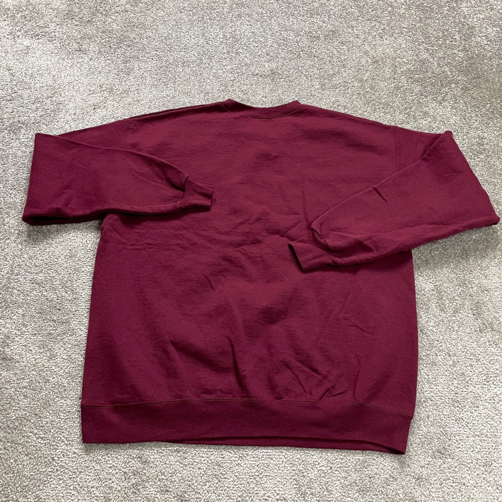 Hanes VINTAGE: No — Hanes Ecosmart Pullover Sweatshirt Mens Large Maroon Crew Neck Fleece Casual Hands Off Size US L / EU 52-54 / 3 - 2 Thumbnail