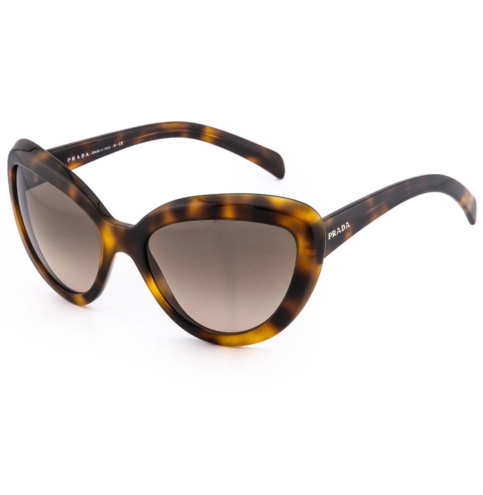 Prada PRADA 08R ORNATE PR08RS Brown Havana Cat Eye Sunglasses 08RS Size ONE SIZE - 5 Thumbnail
