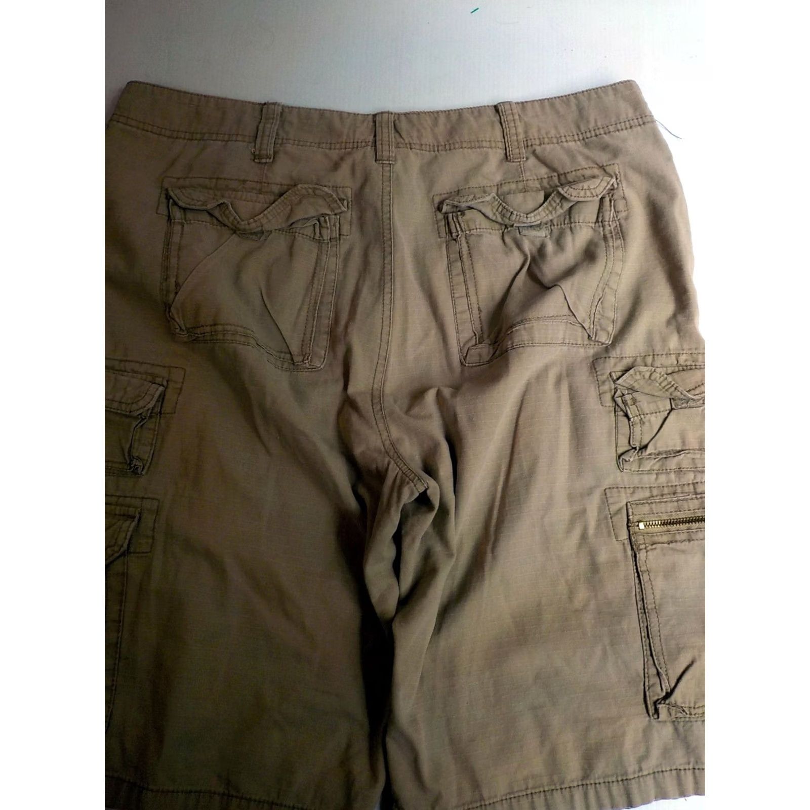CO IRON CO Khaki Men's Cargo Shorts-Cotton-SZ 36 Size US 36 / EU 52 - 4 Thumbnail
