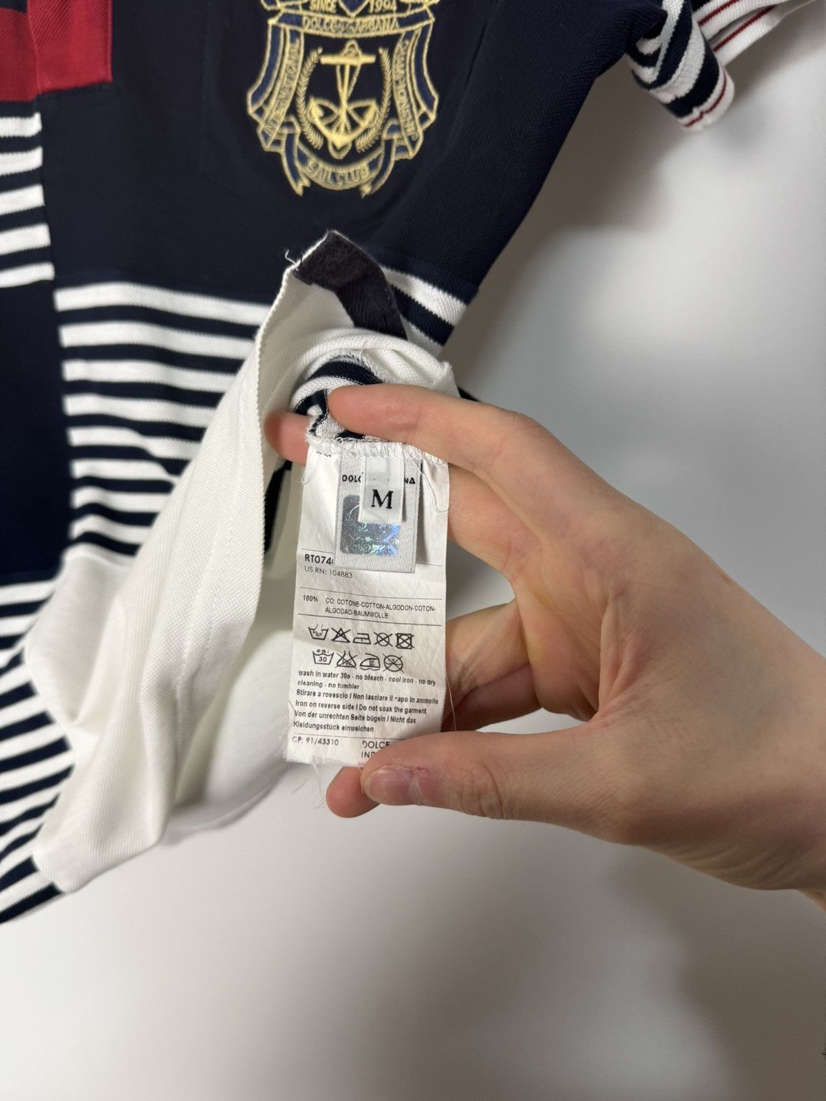 Dolce & Gabbana Dolce & Gabbana Patchwork Striped Polo Yacht Racing D&G Y2K Size M / US 6-8 / IT 42-44 - 8 Thumbnail