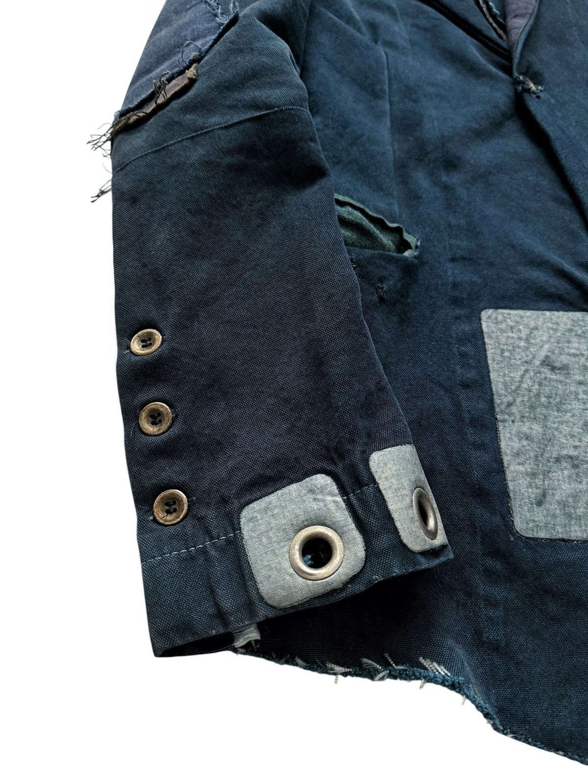 Greg Lauren 2014 OG THE BLUE Patchwork Mailbag Blazer Size US S / EU 44-46 / 1 - 7 Thumbnail