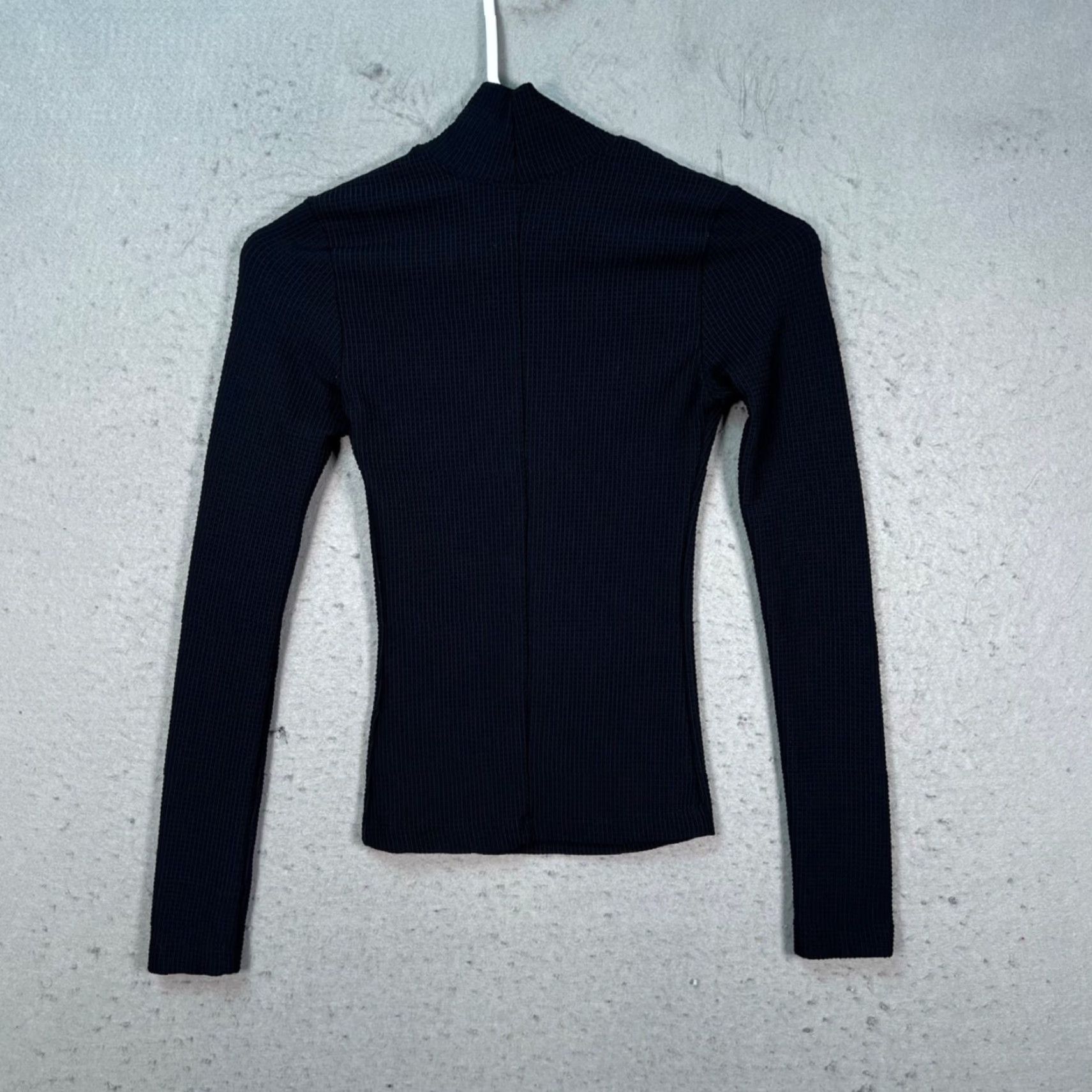 Gil Rodriguez Gil Rodriguez Womens XS Black Long-Sleeve Ribbed Turtleneck Top Size XS / US 0-2 / IT 36-38 - 2 Thumbnail