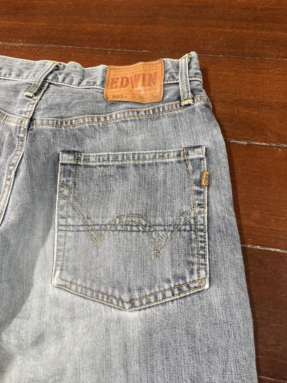 Edwin Vtg Edwin 505Z Selvedge Mudwash Distressed Denim Jeans baggy Size US 32 / EU 48 - 11 Thumbnail