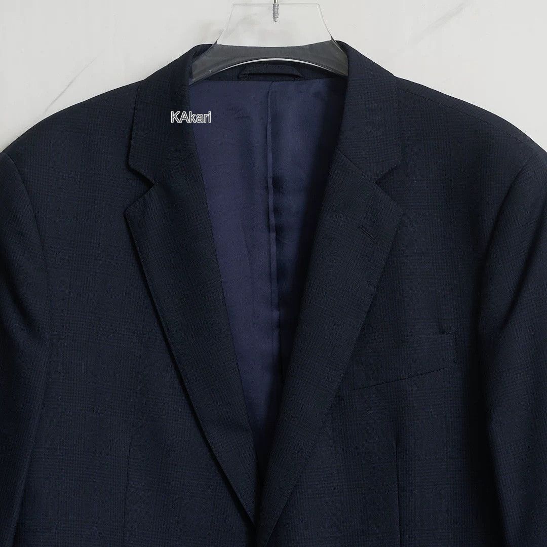 Hackett ett Men's Navy Dark Check Suit Size US M / EU 48-50 / 2 - 3 Thumbnail